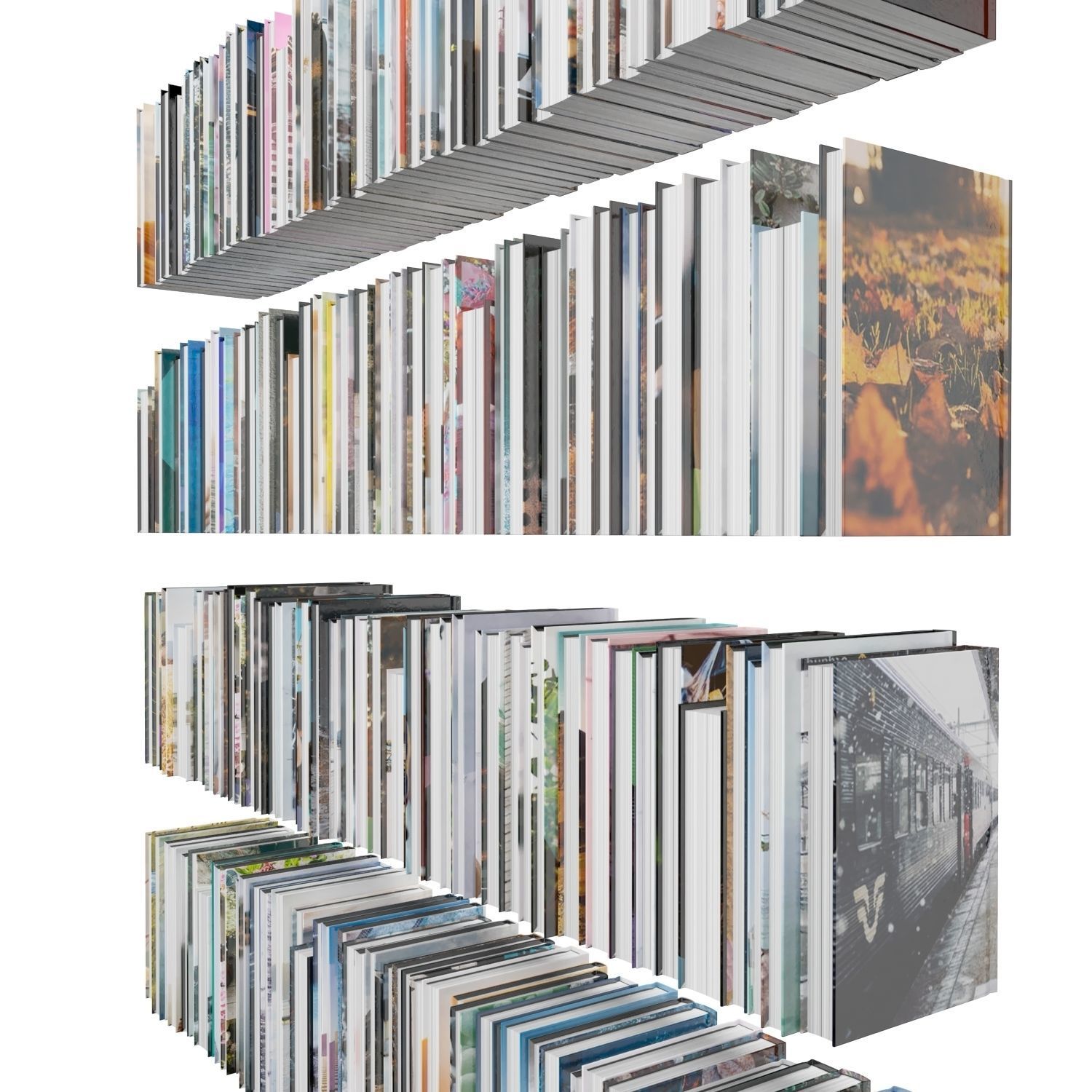 Books 150 pieces 1-7-1 Low-poly 3D model_12