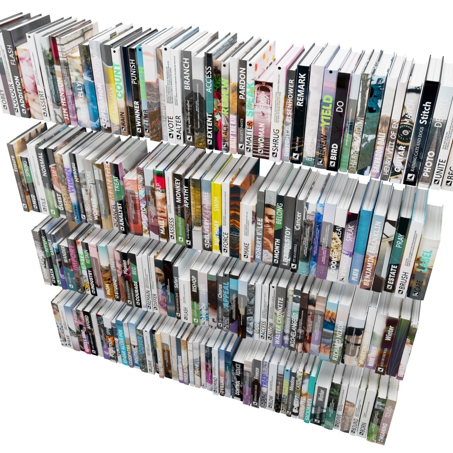 Books 150 pieces 1-7-1 Low-poly 3D model_6