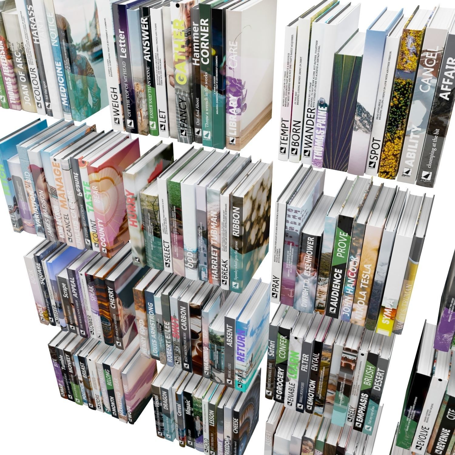 Books 150 pieces 1-8-1 3D model_22