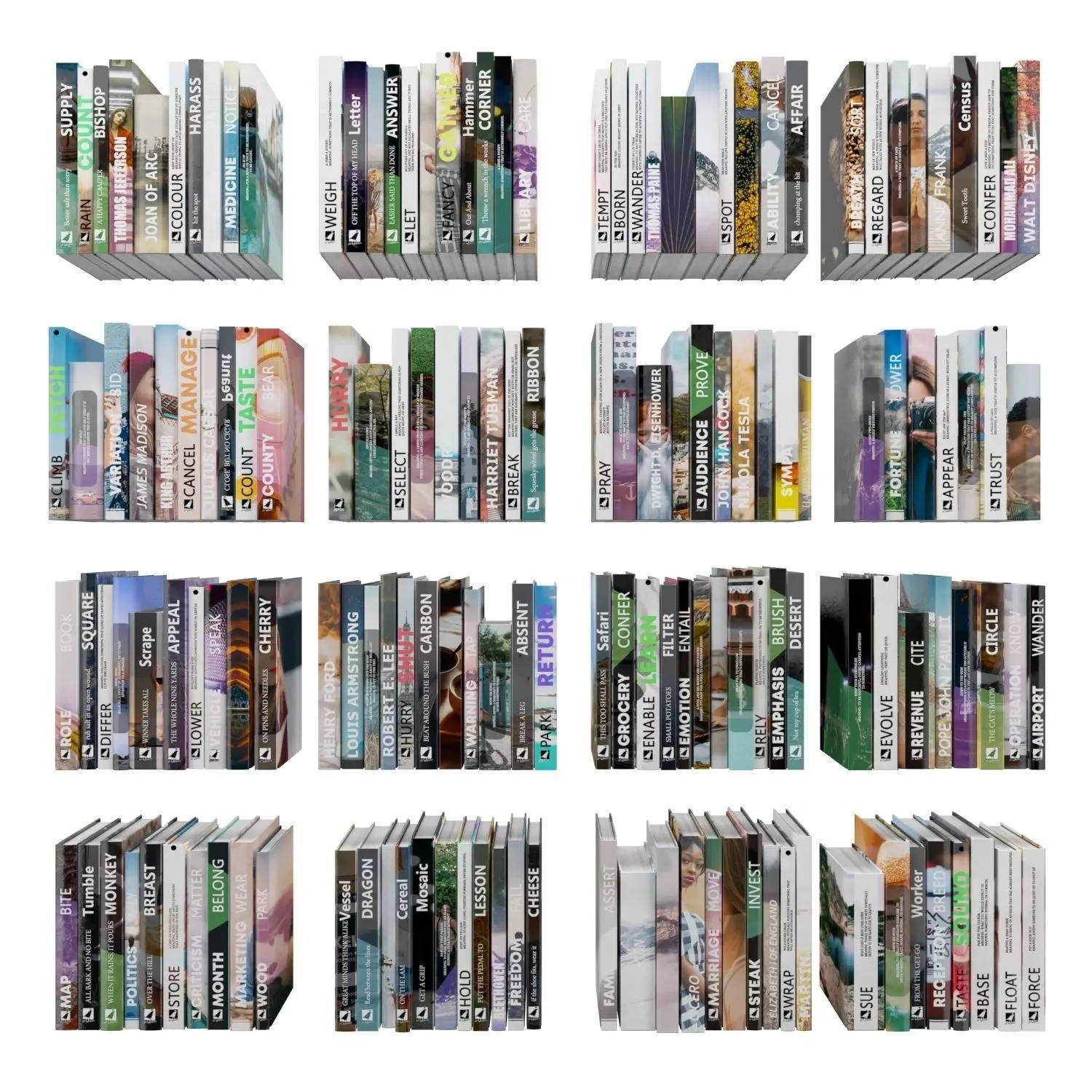 Books 150 pieces 1-8-1 3D model_0