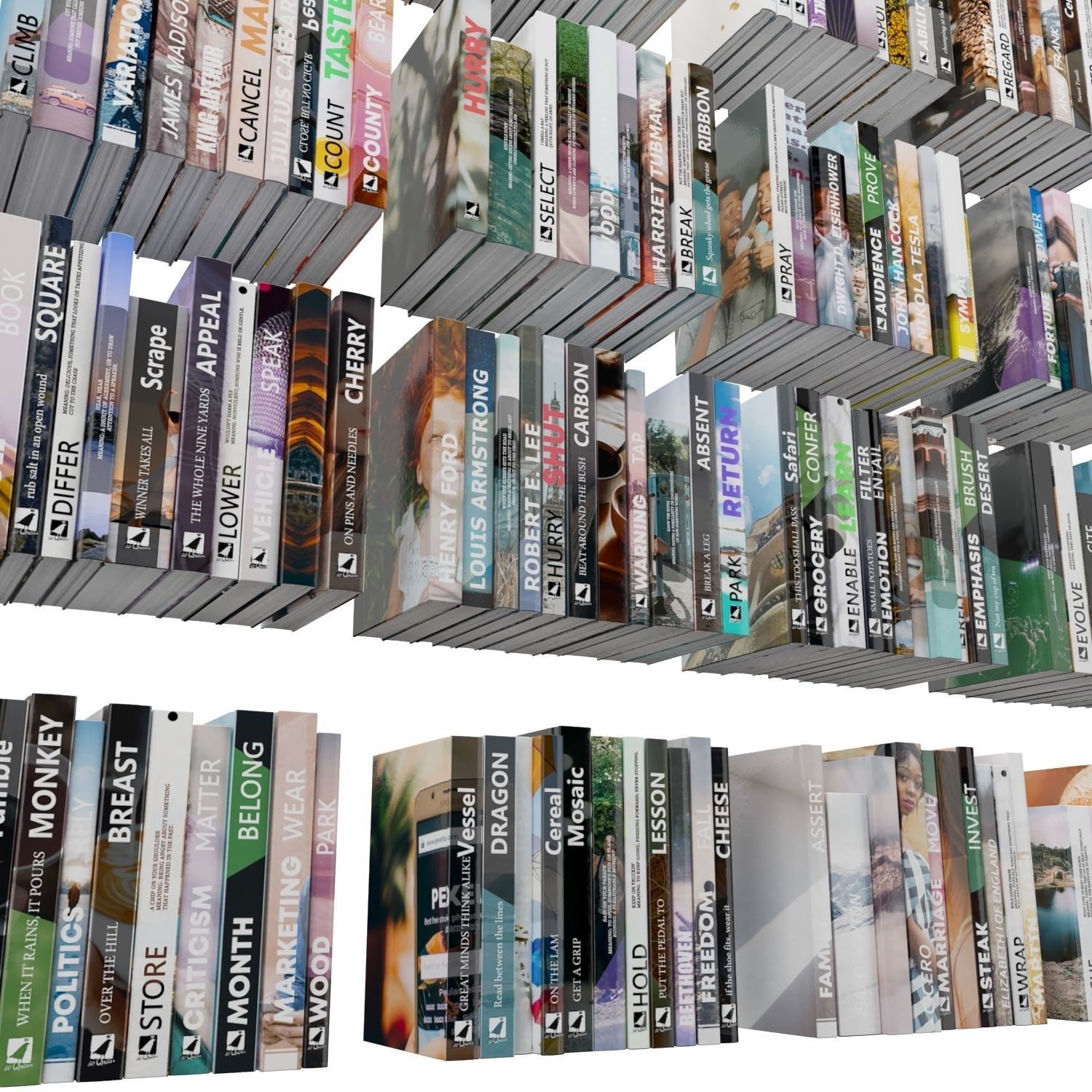 Books 150 pieces 1-8-1 3D model_17