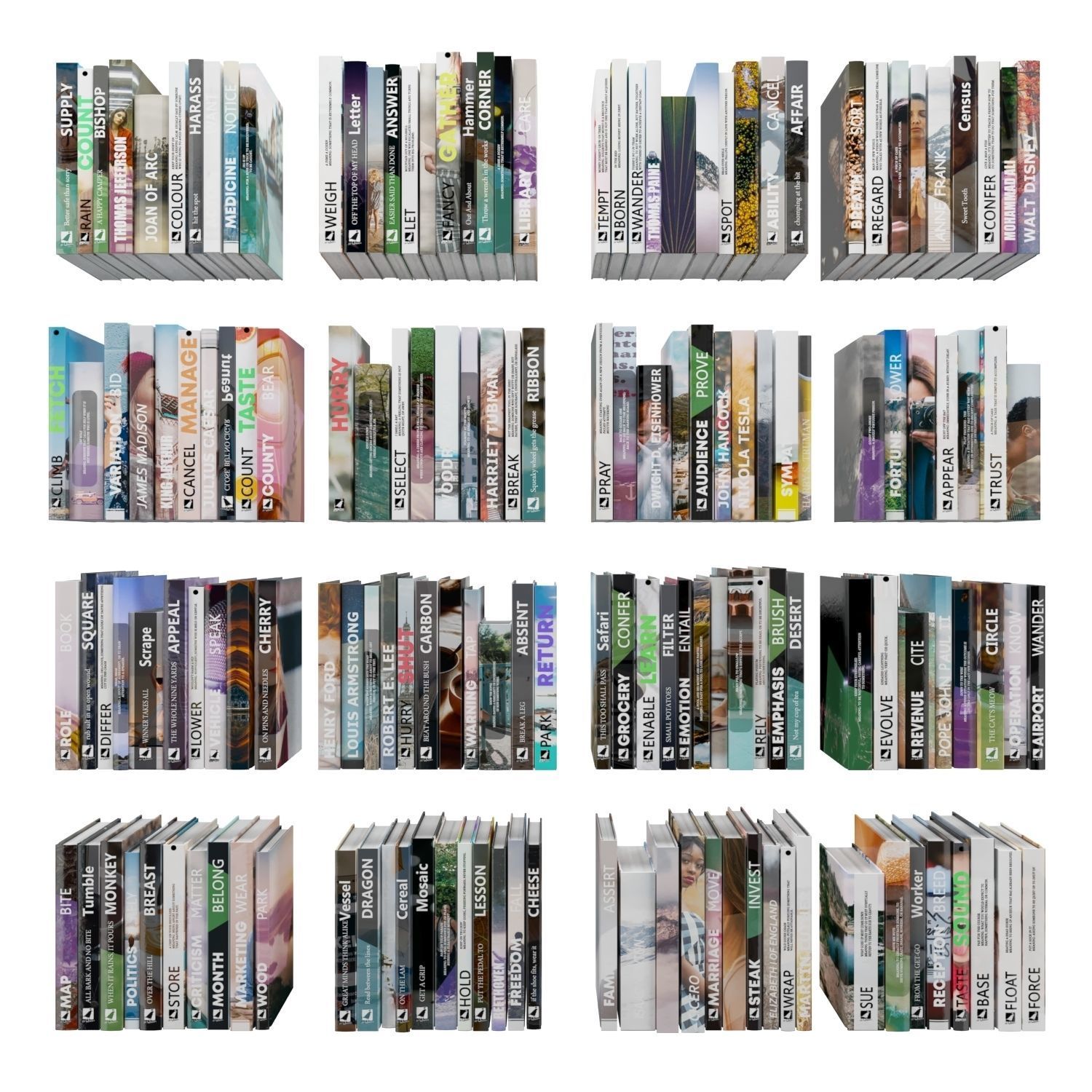 Books 150 pieces 1-8-1 3D model_1