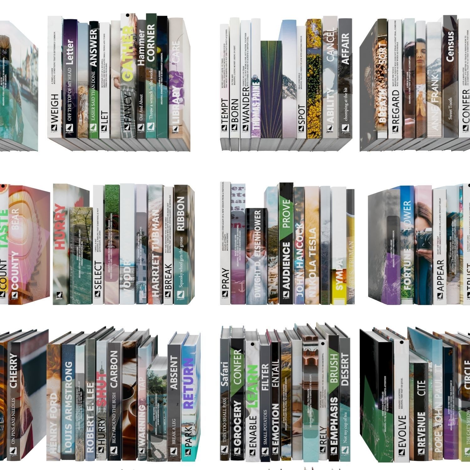 Books 150 pieces 1-8-1 3D model_10