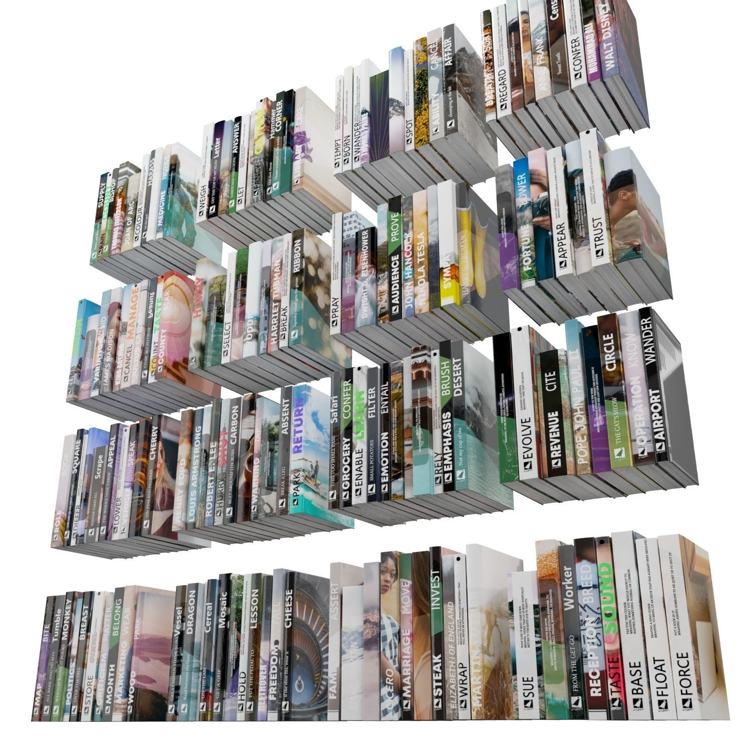 Books 150 pieces 1-8-1 3D model_4