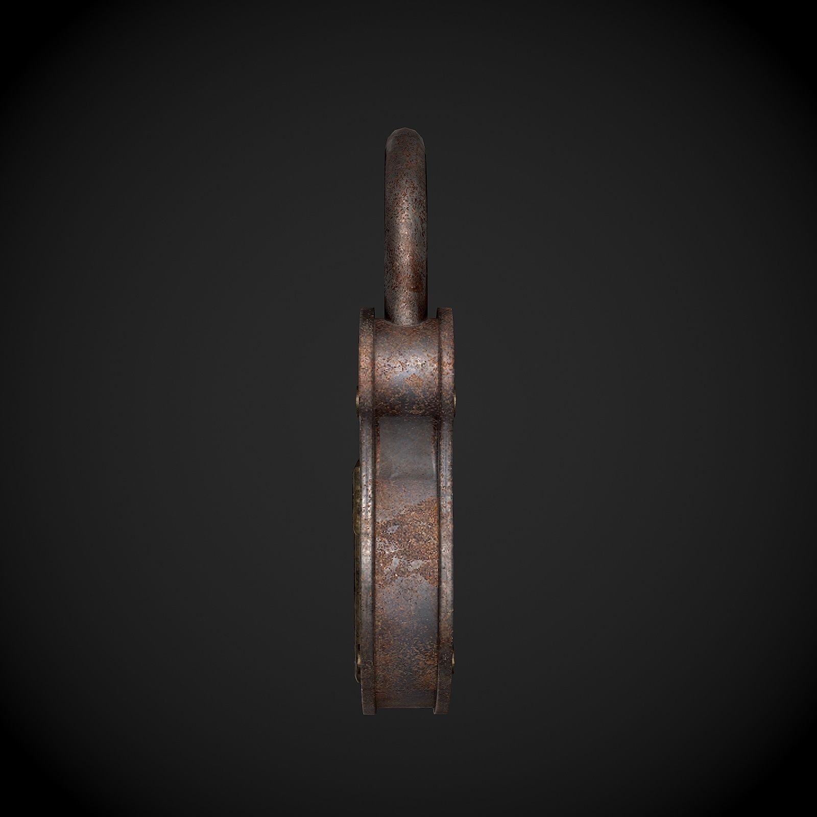 Padlock Low-poly 3D model_3