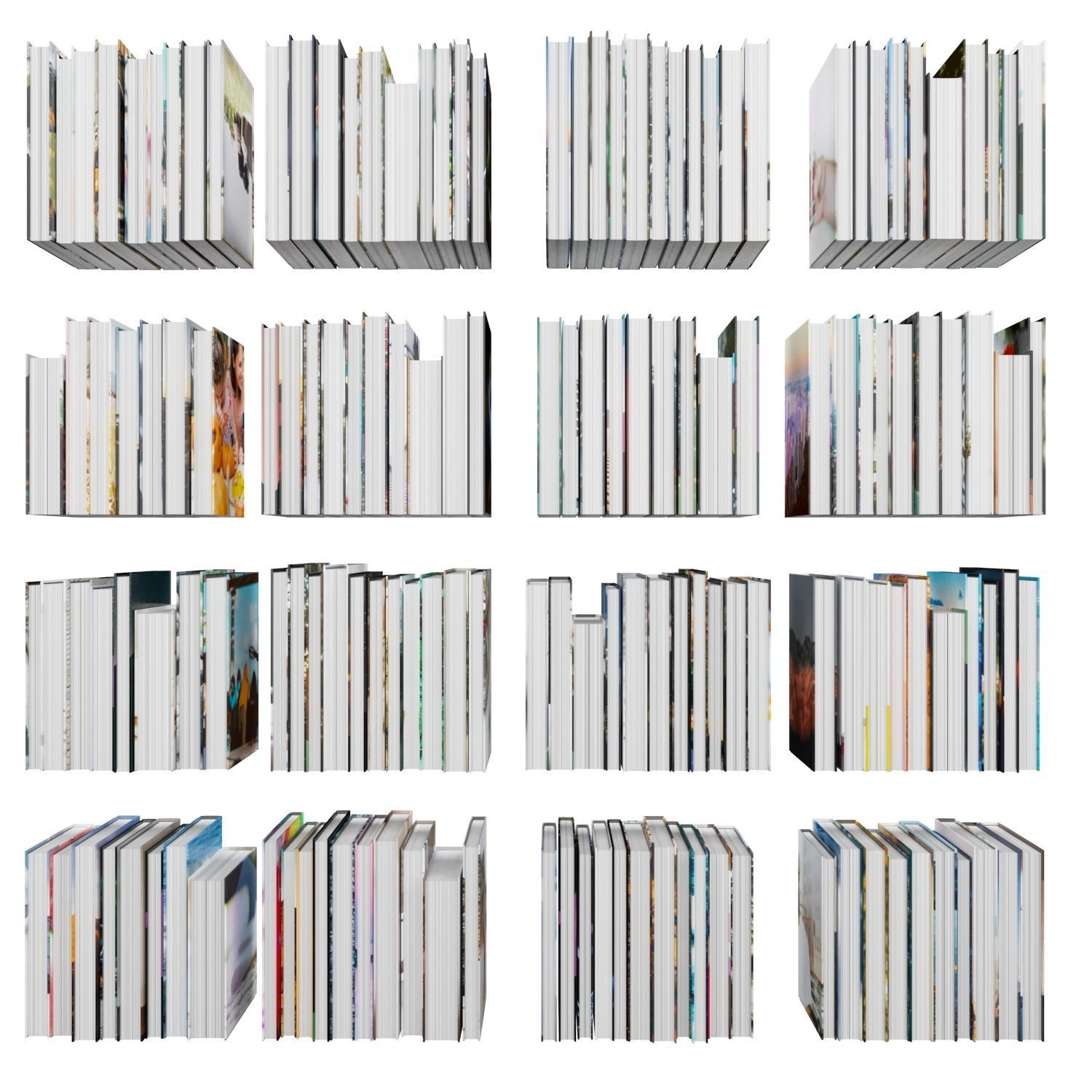 Books 150 pieces 1-8-2 Low-poly 3D model_15