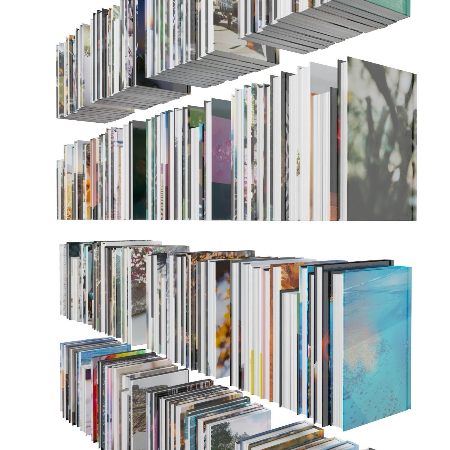 Books 150 pieces 1-8-2 Low-poly 3D model_13