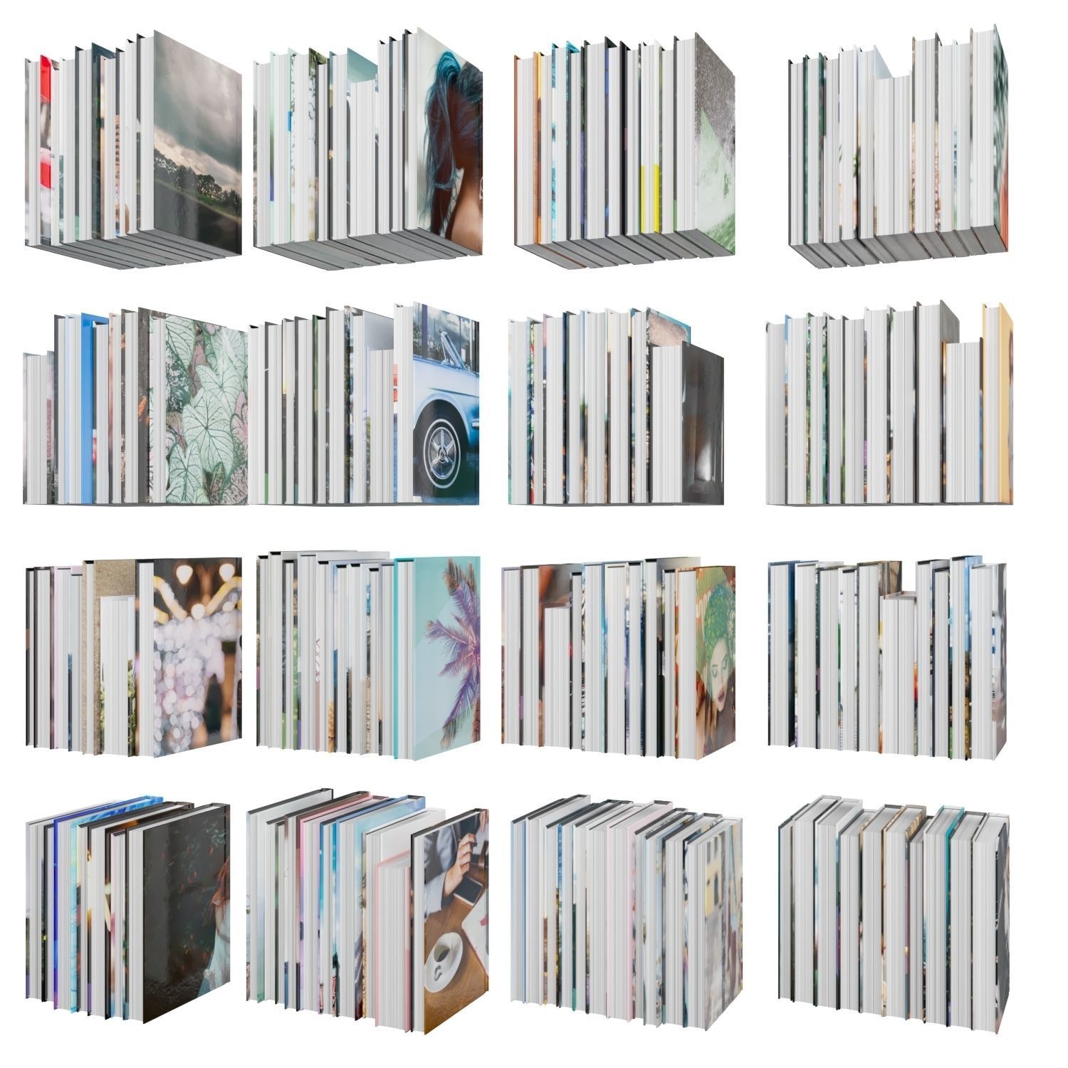 Books 150 pieces 1-9-1 Low-poly 3D model_15