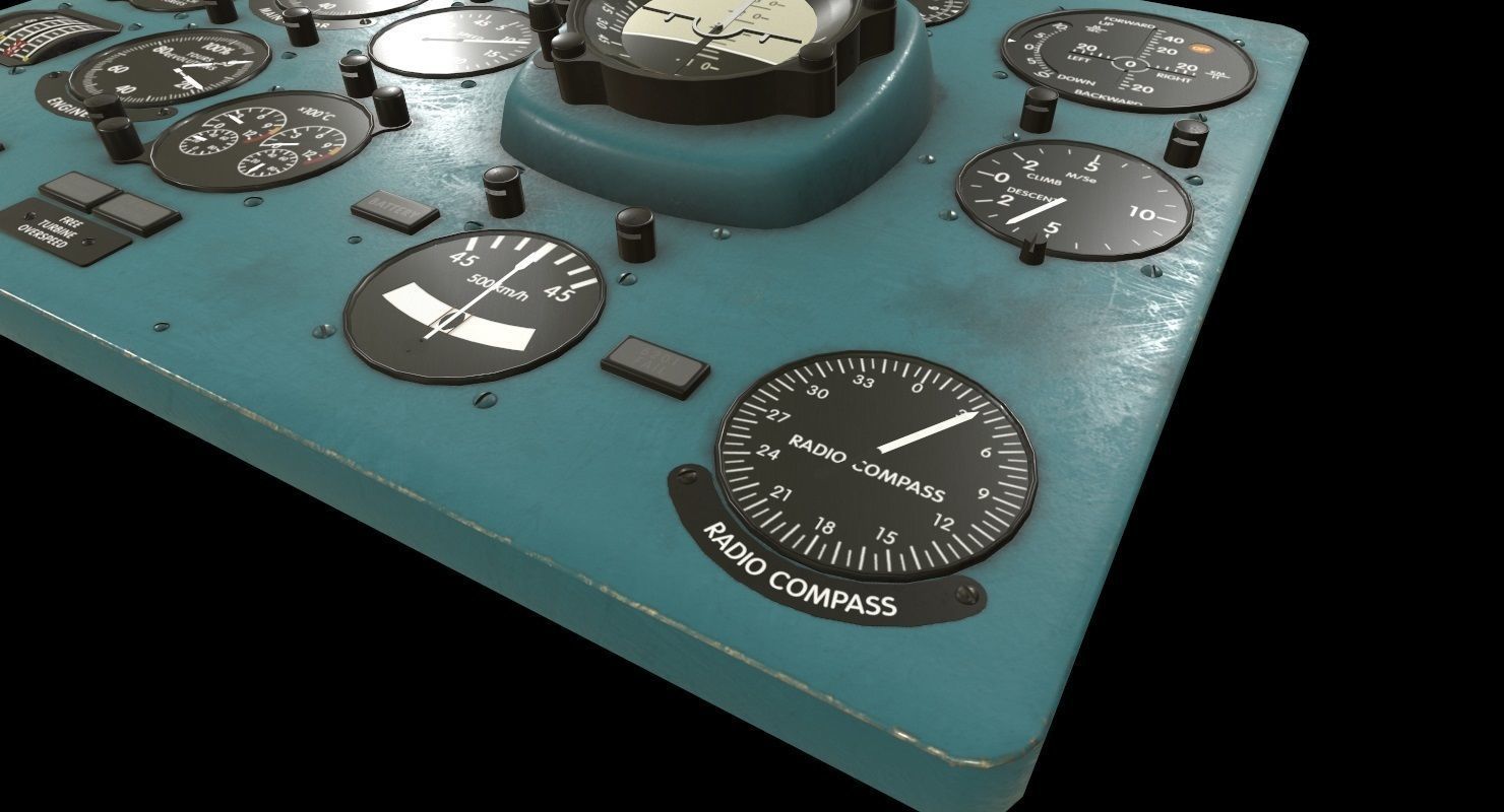 Mi-8MT Mi-17MT Left Panels Board English Low-poly 3D model_5