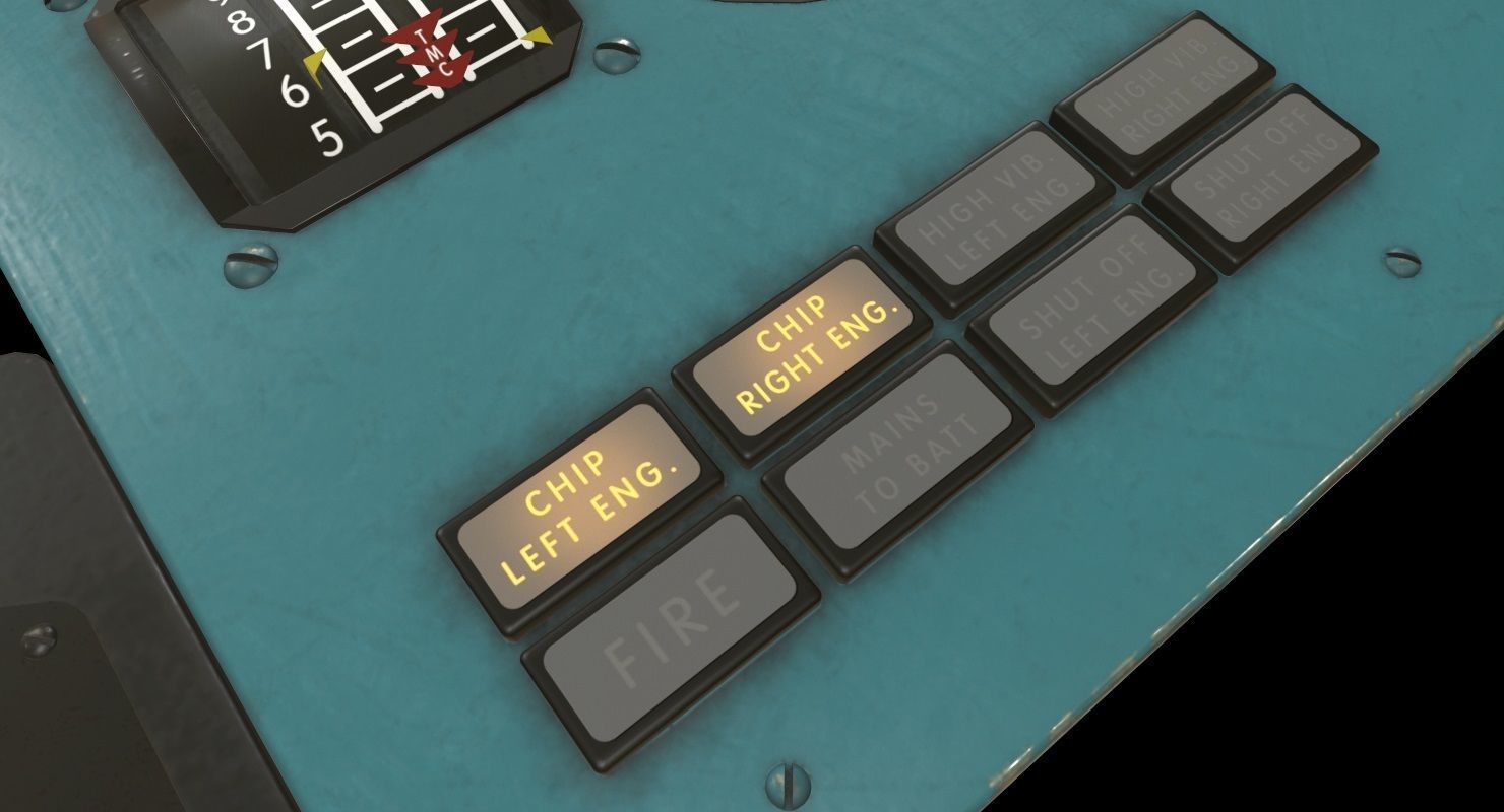 Mi-8MT Mi-17MT Left Panels Board English Low-poly 3D model_7