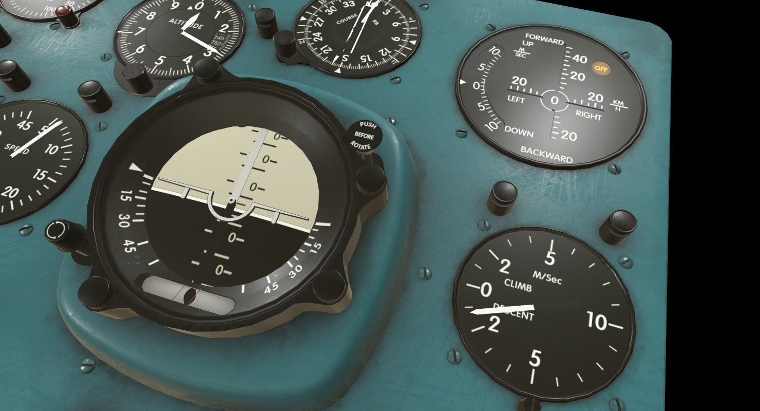 Mi-8MT Mi-17MT Left Panels Board English Low-poly 3D model_3