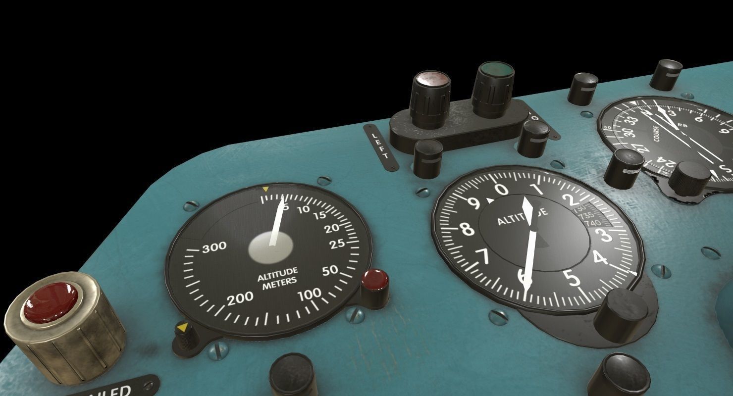 Mi-8MT Mi-17MT Left Panels Board English Low-poly 3D model_4