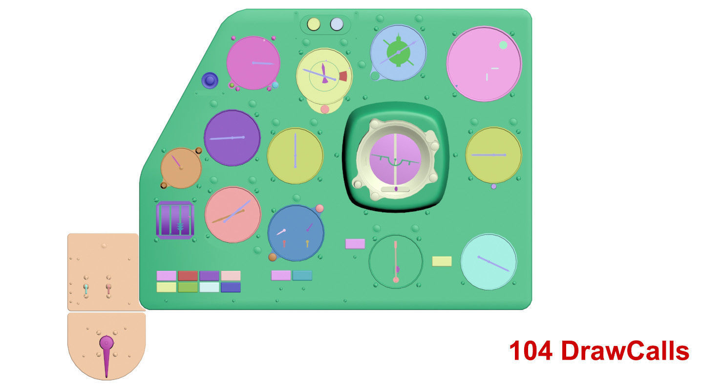 Mi-8MT Mi-17MT Left Panels Board English Low-poly 3D model_33