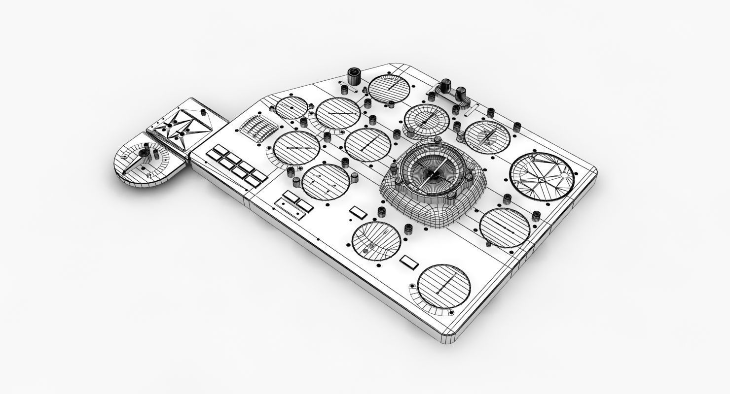Mi-8MT Mi-17MT Left Panels Board English Low-poly 3D model_13
