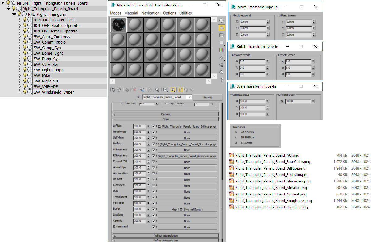 Mi-8MT Mi-17MT Left Panels Board English Low-poly 3D model_34