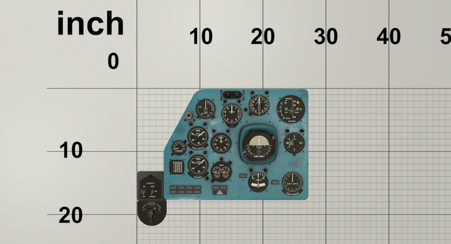 Mi-8MT Mi-17MT Left Panels Board English Low-poly 3D model_10