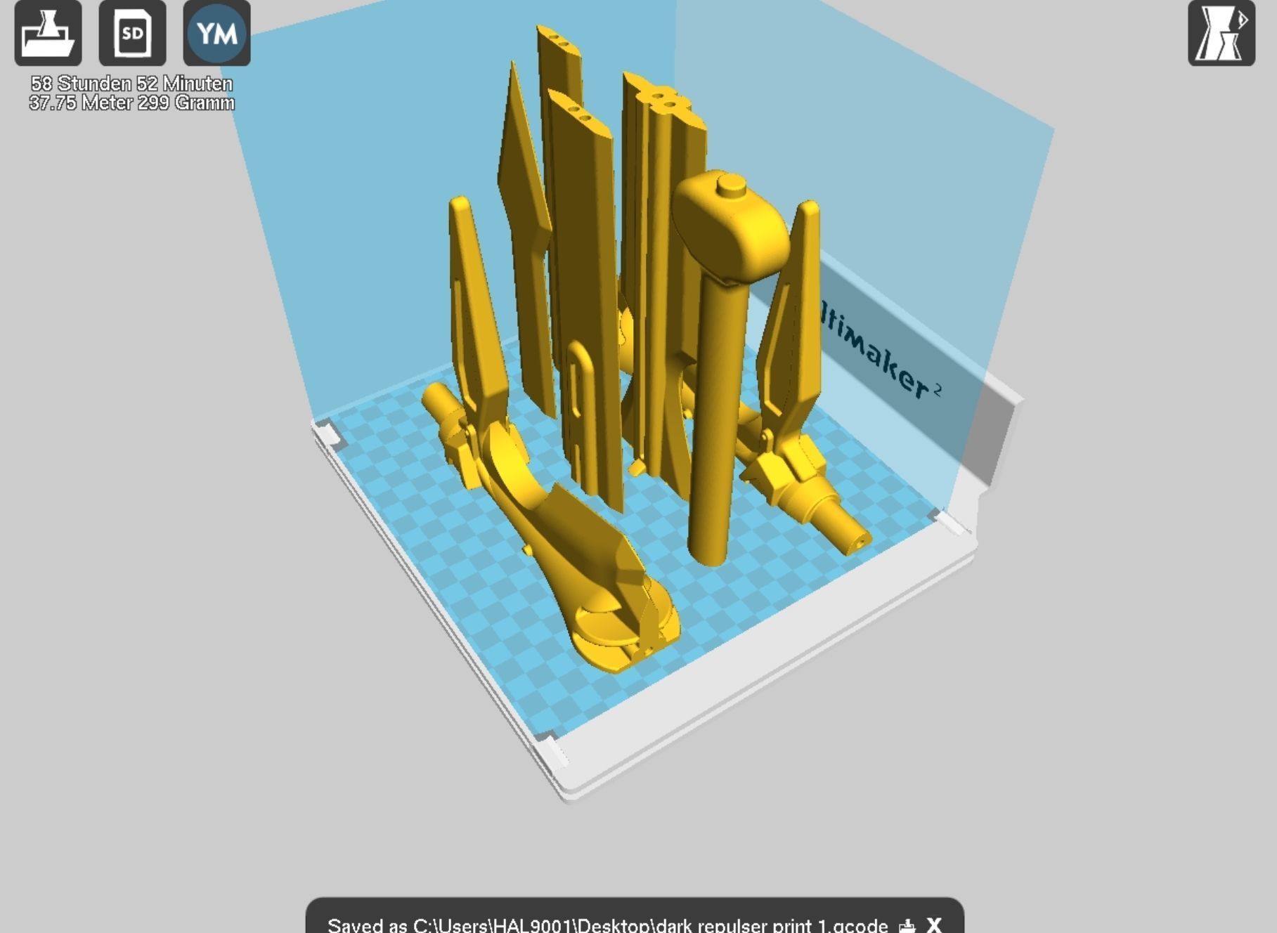 Sword Art Online Dark Repulser Sword Assembly 3D print model_49