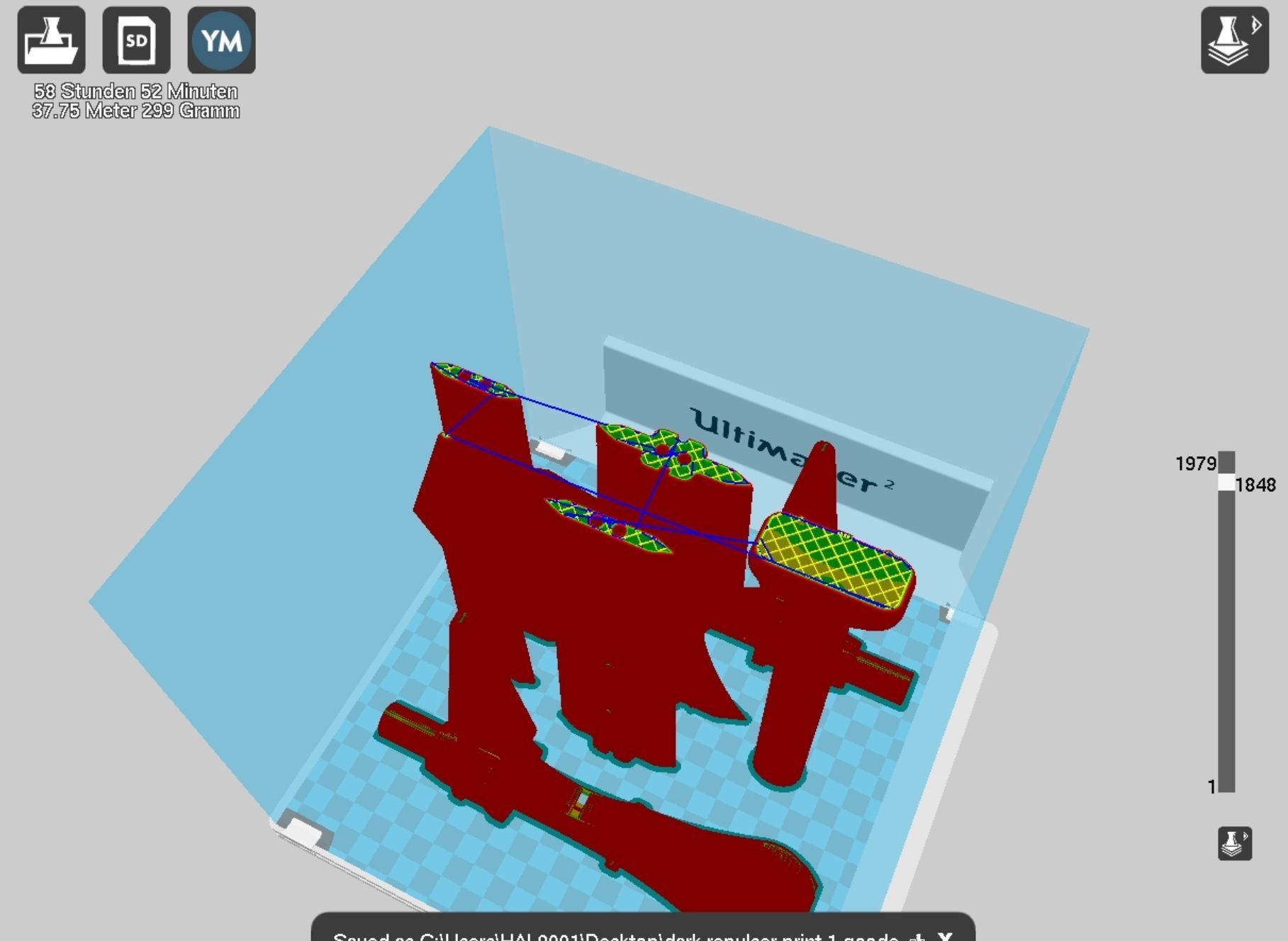 Sword Art Online Dark Repulser Sword Assembly 3D print model_44