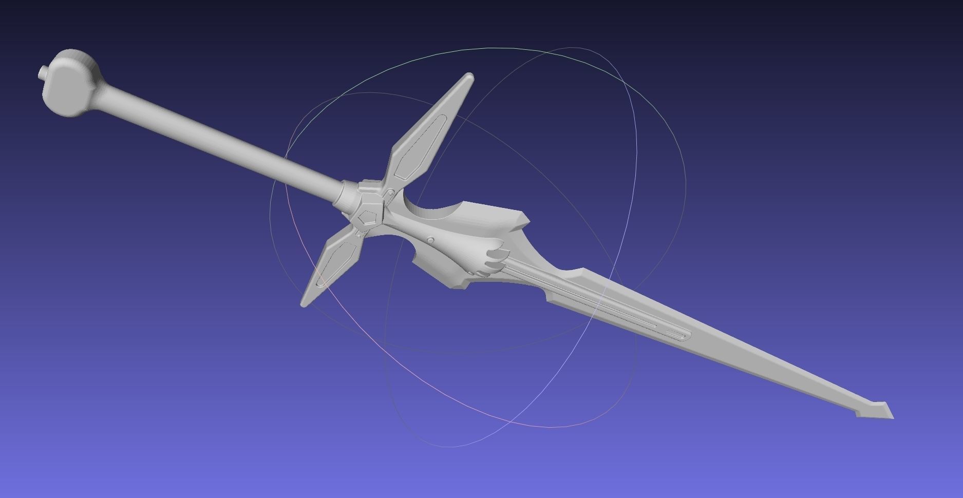Sword Art Online Dark Repulser Sword Assembly 3D print model_16