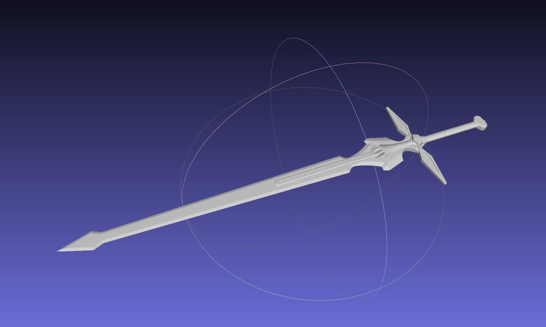 Sword Art Online Dark Repulser Sword Assembly 3D print model_37