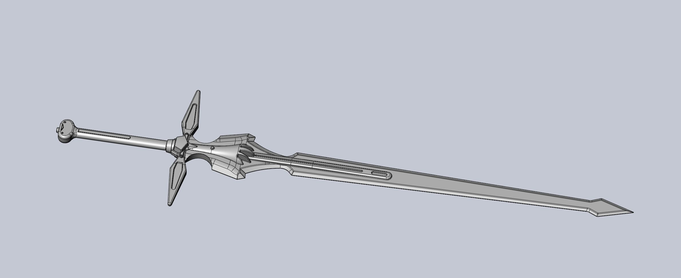 Sword Art Online Dark Repulser Sword Assembly 3D print model_41