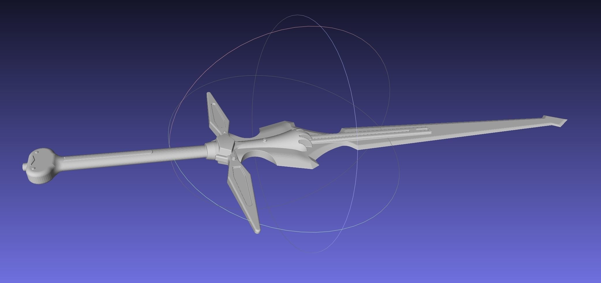 Sword Art Online Dark Repulser Sword Assembly 3D print model_17