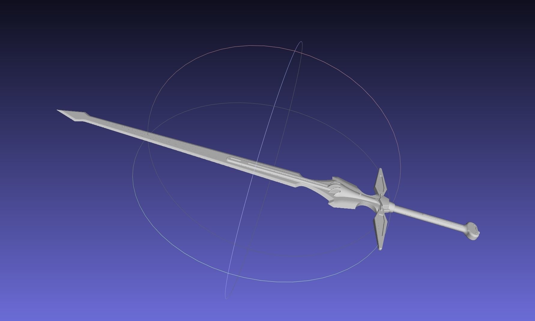 Sword Art Online Dark Repulser Sword Assembly 3D print model_36
