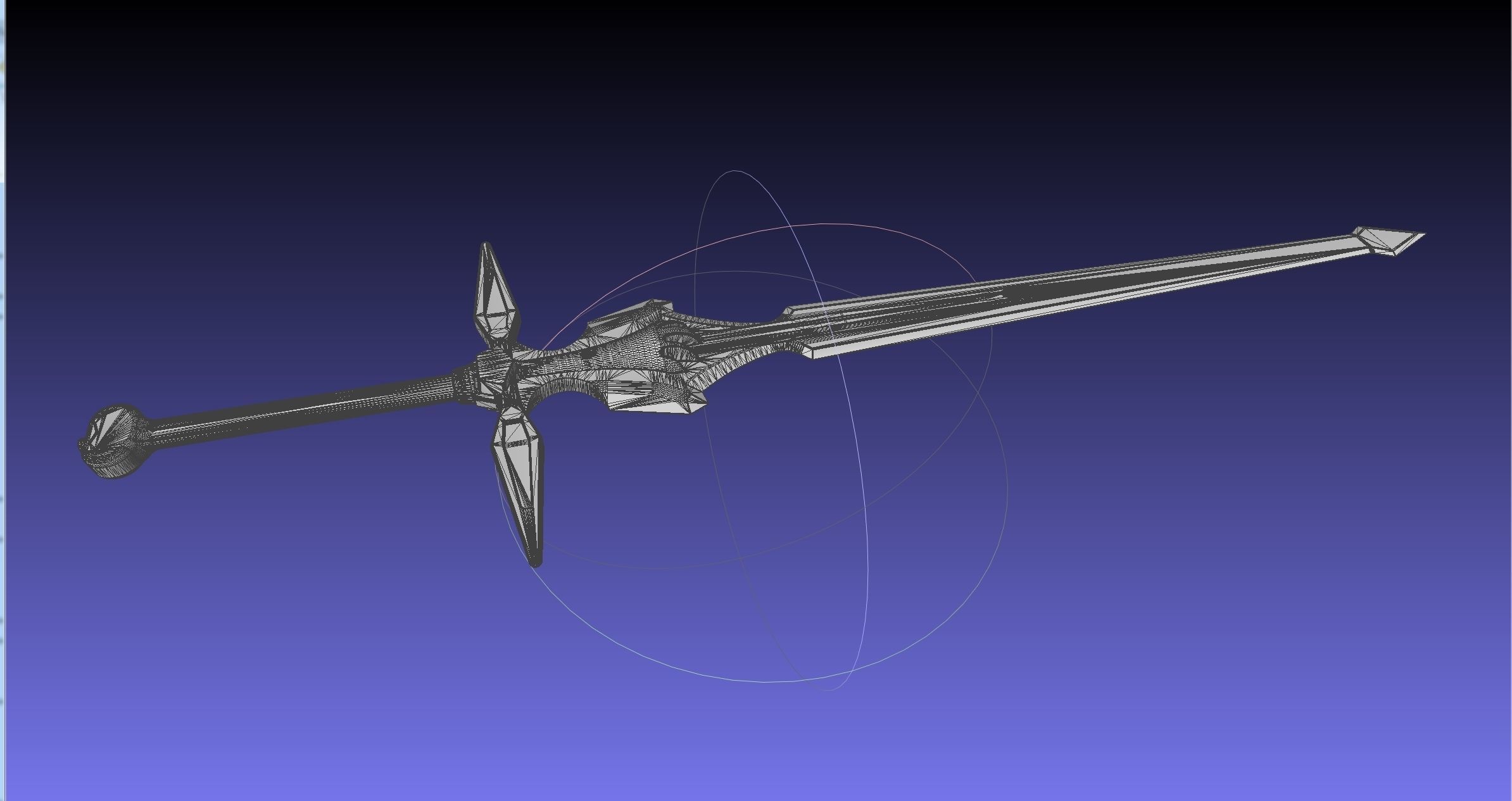 Sword Art Online Dark Repulser Sword Assembly 3D print model_24