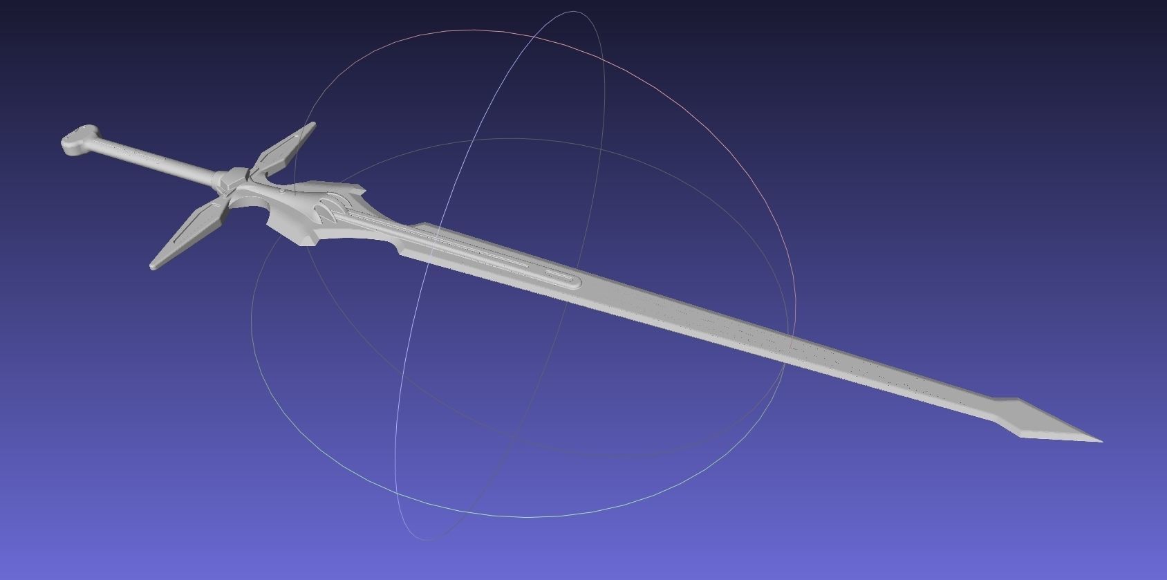 Sword Art Online Dark Repulser Sword Assembly 3D print model_11