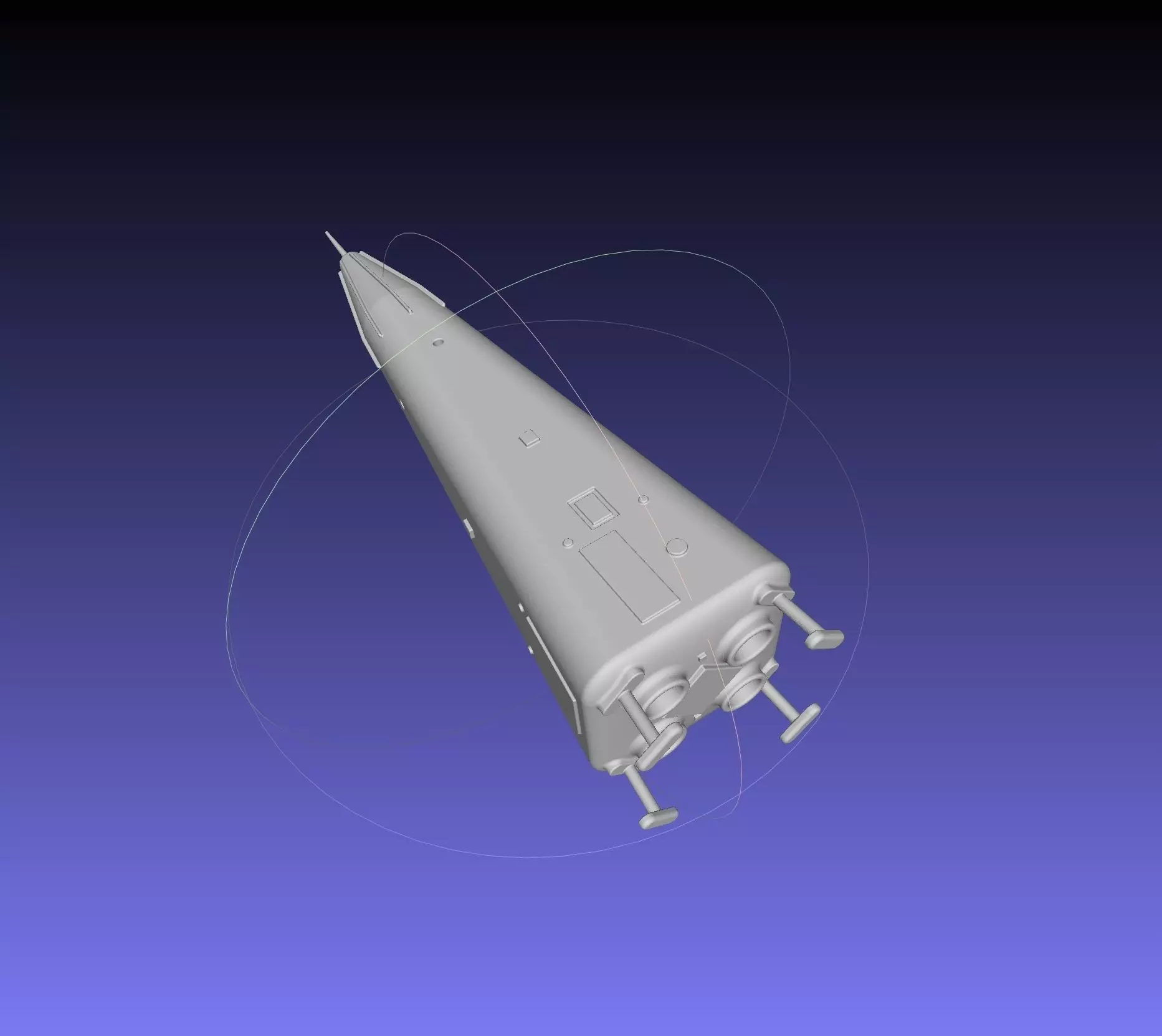 Delta Clipper MD DC-X Printable Miniature 3D print model_0