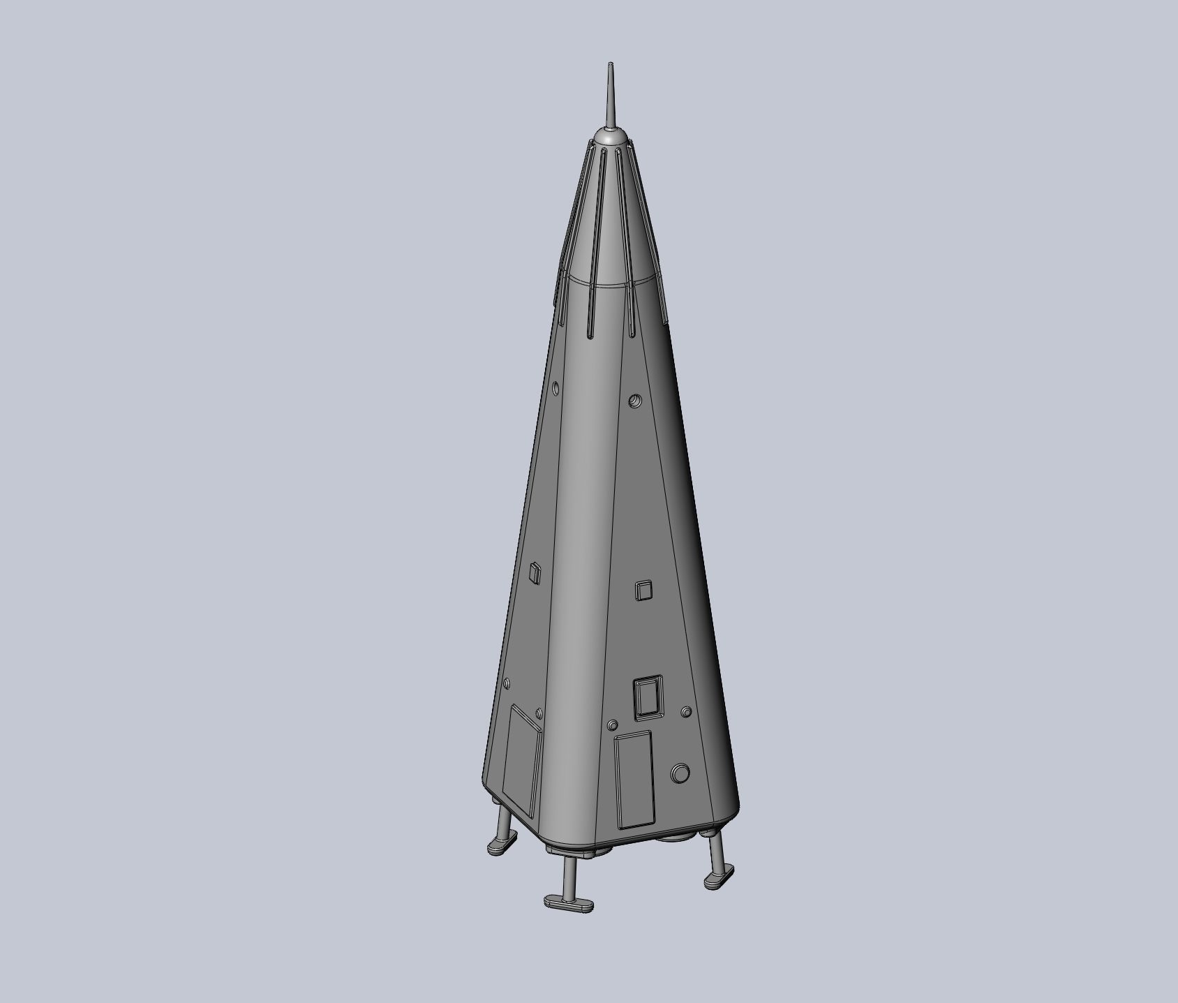 Delta Clipper MD DC-X Printable Miniature 3D print model_22