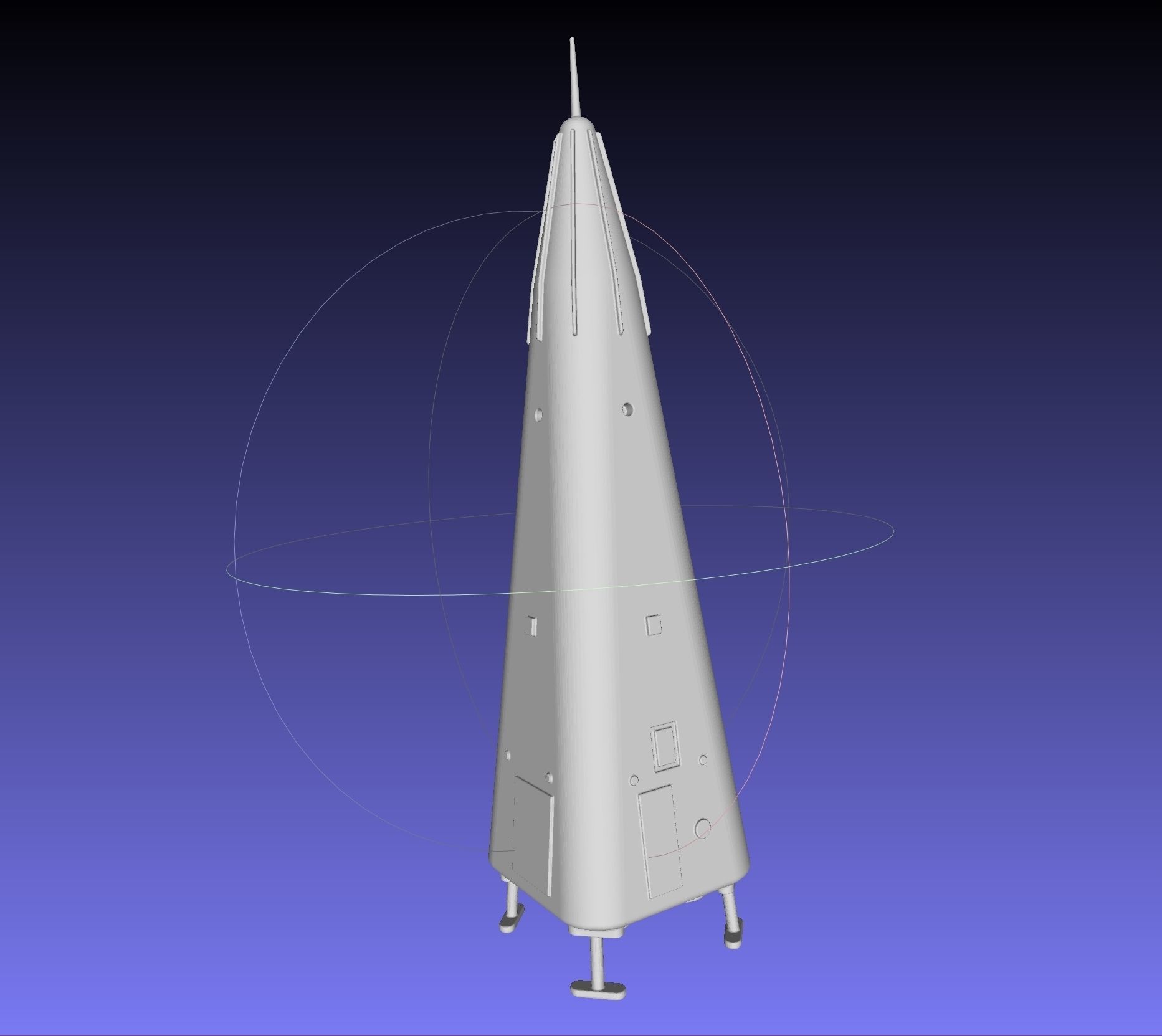 Delta Clipper MD DC-X Printable Miniature 3D print model_9