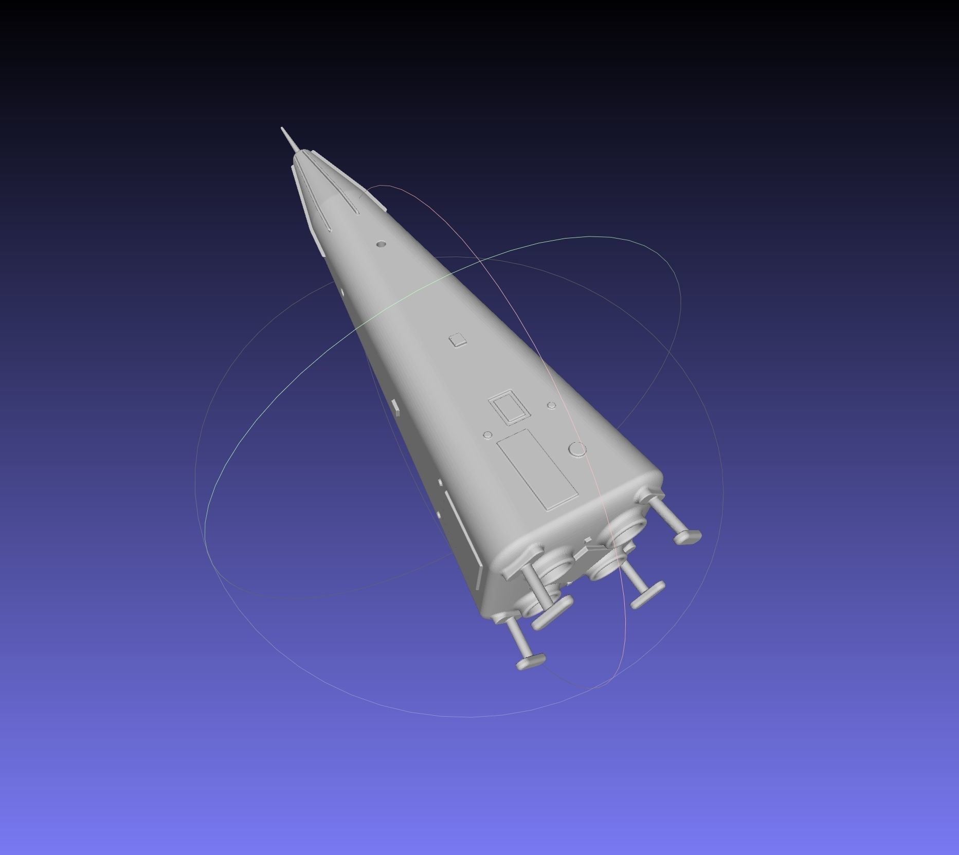 Delta Clipper MD DC-X Printable Miniature 3D print model_17