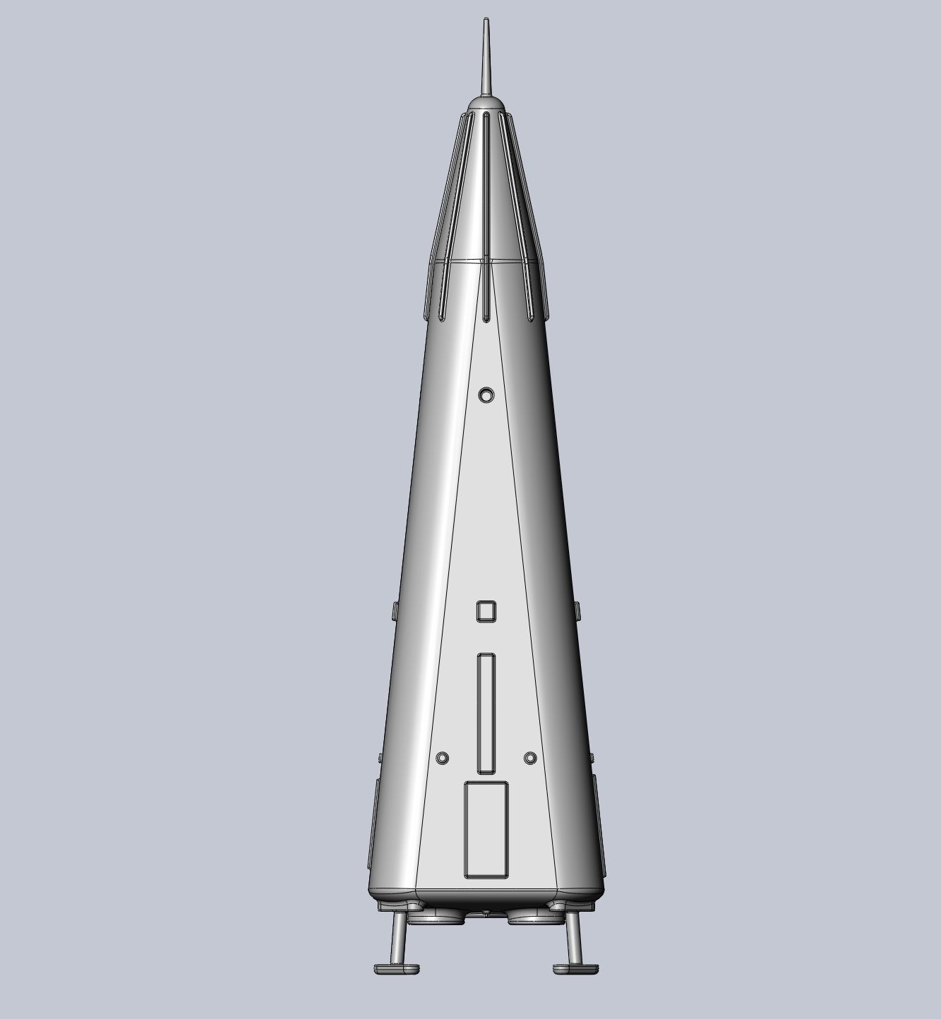 Delta Clipper MD DC-X Printable Miniature 3D print model_18