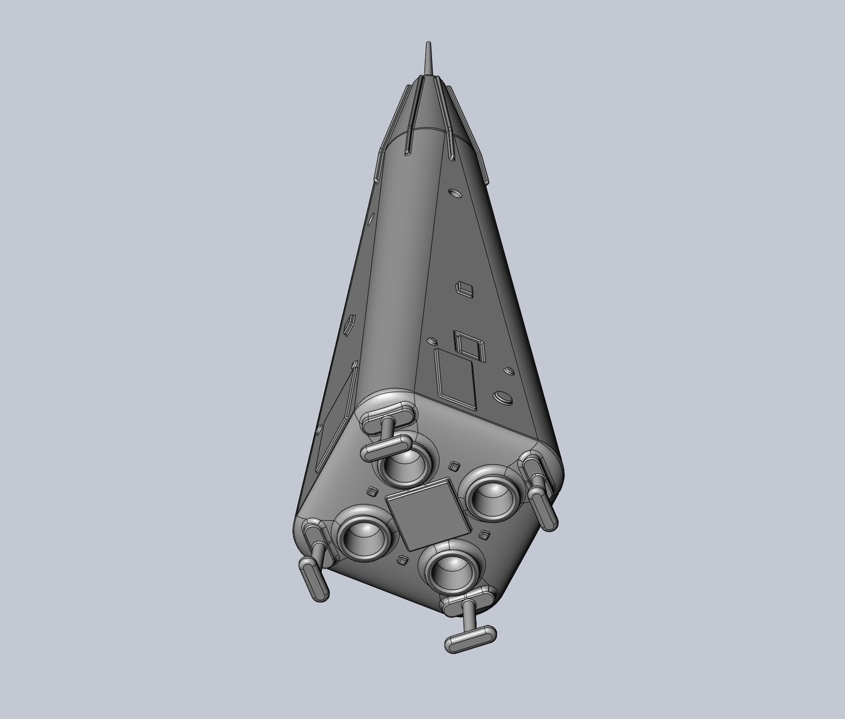 Delta Clipper MD DC-X Printable Miniature 3D print model_4