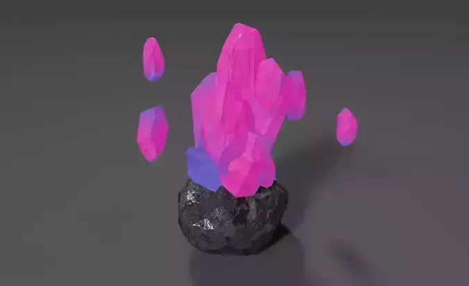 Crystal rock with crystals
