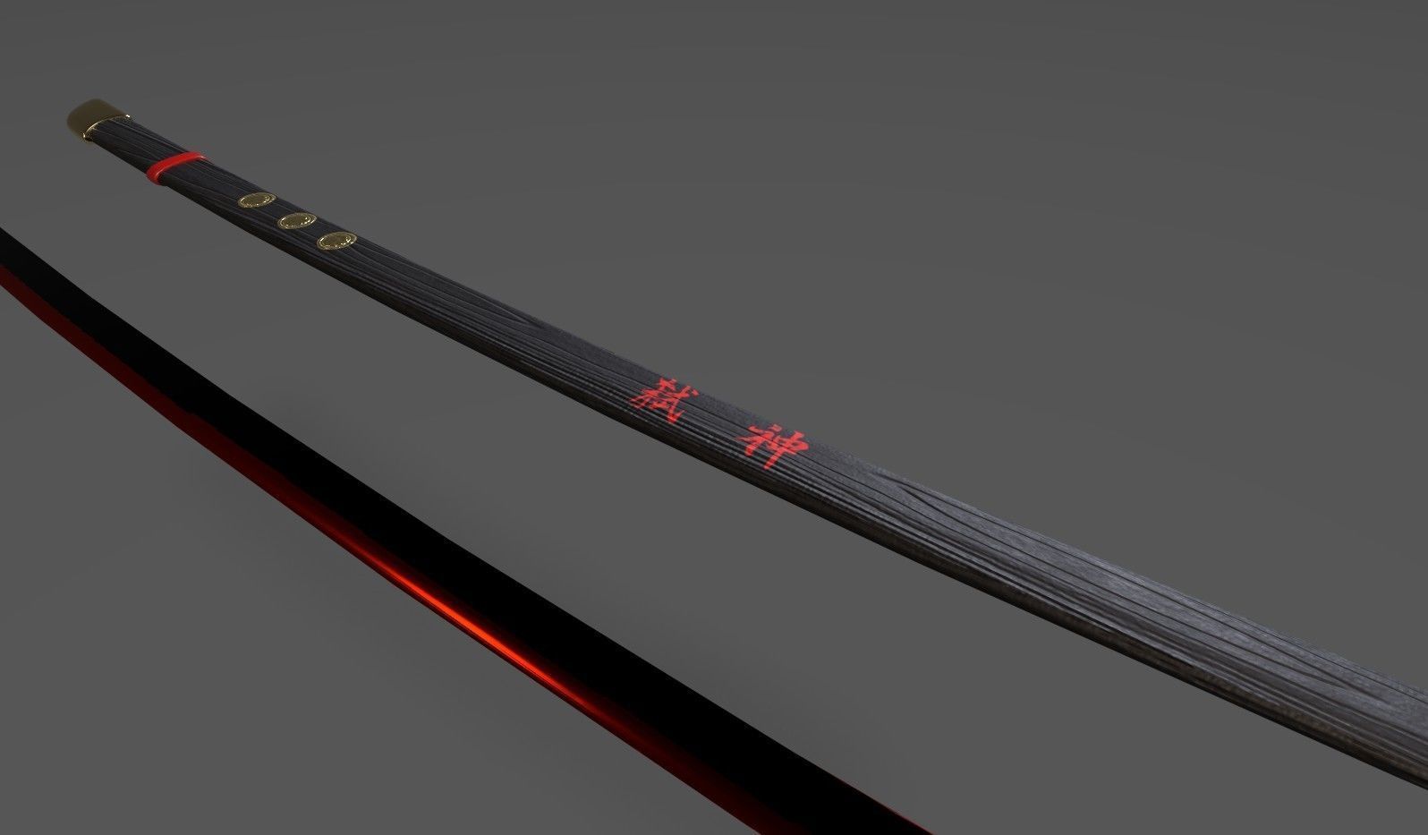 God Slayer Low-poly 3D model_1