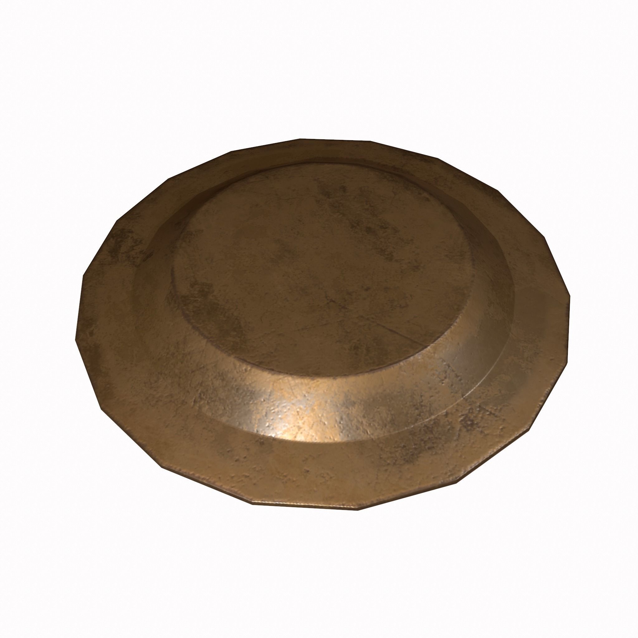 Butter Dish Low-poly 3D model_10