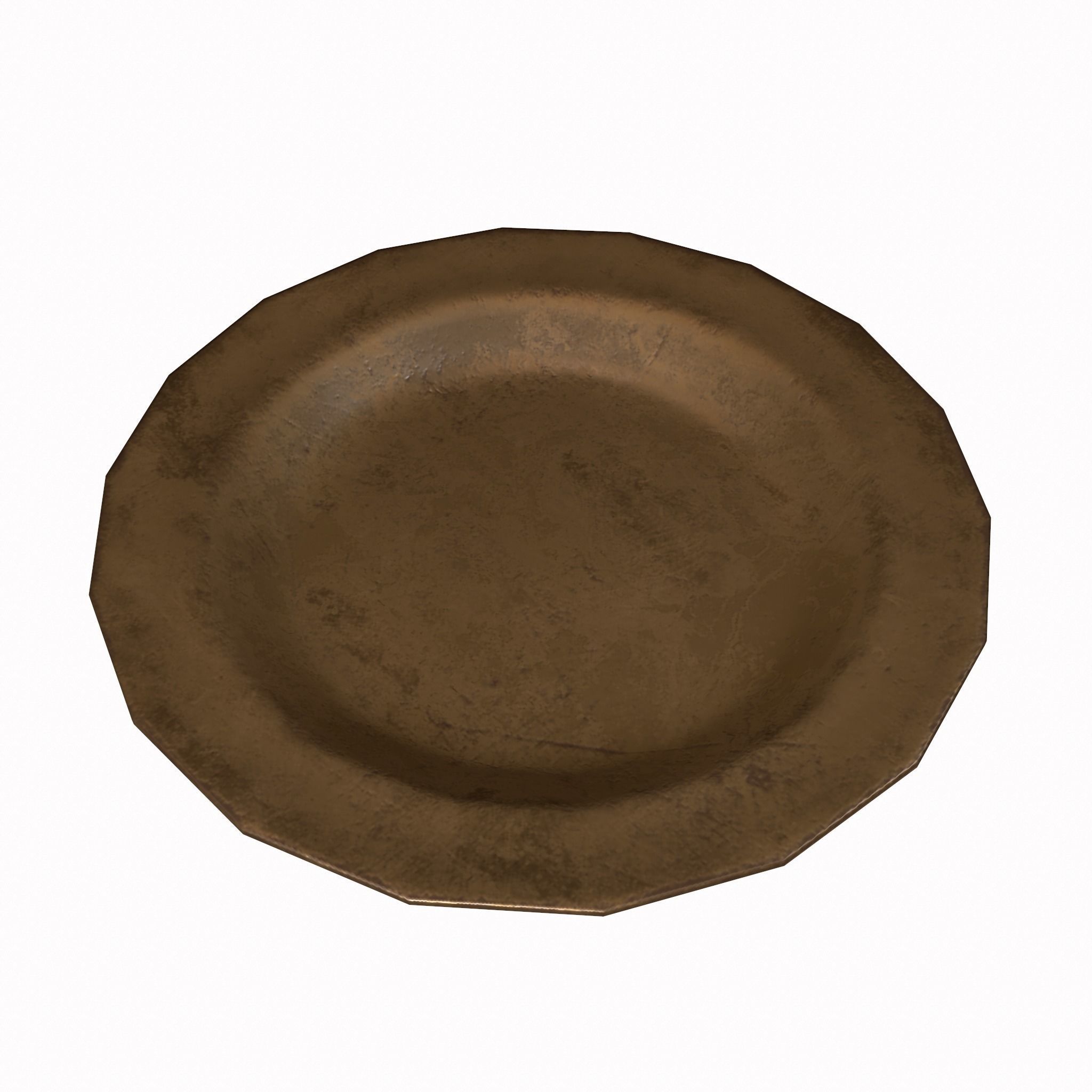 Butter Dish Low-poly 3D model_8