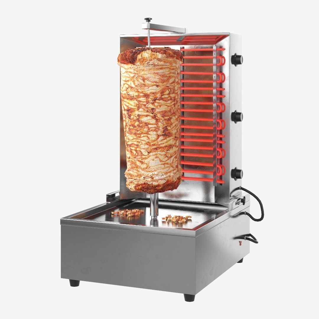Equipment for Doner Cafe 3D model_3