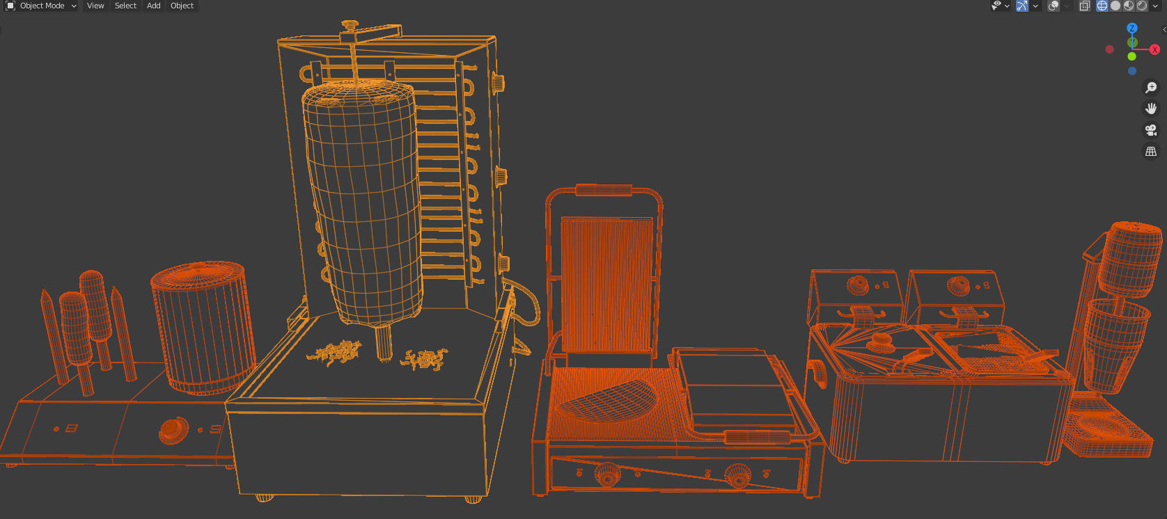 Equipment for Doner Cafe 3D model_11