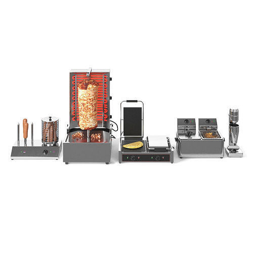 Equipment for Doner Cafe 3D model