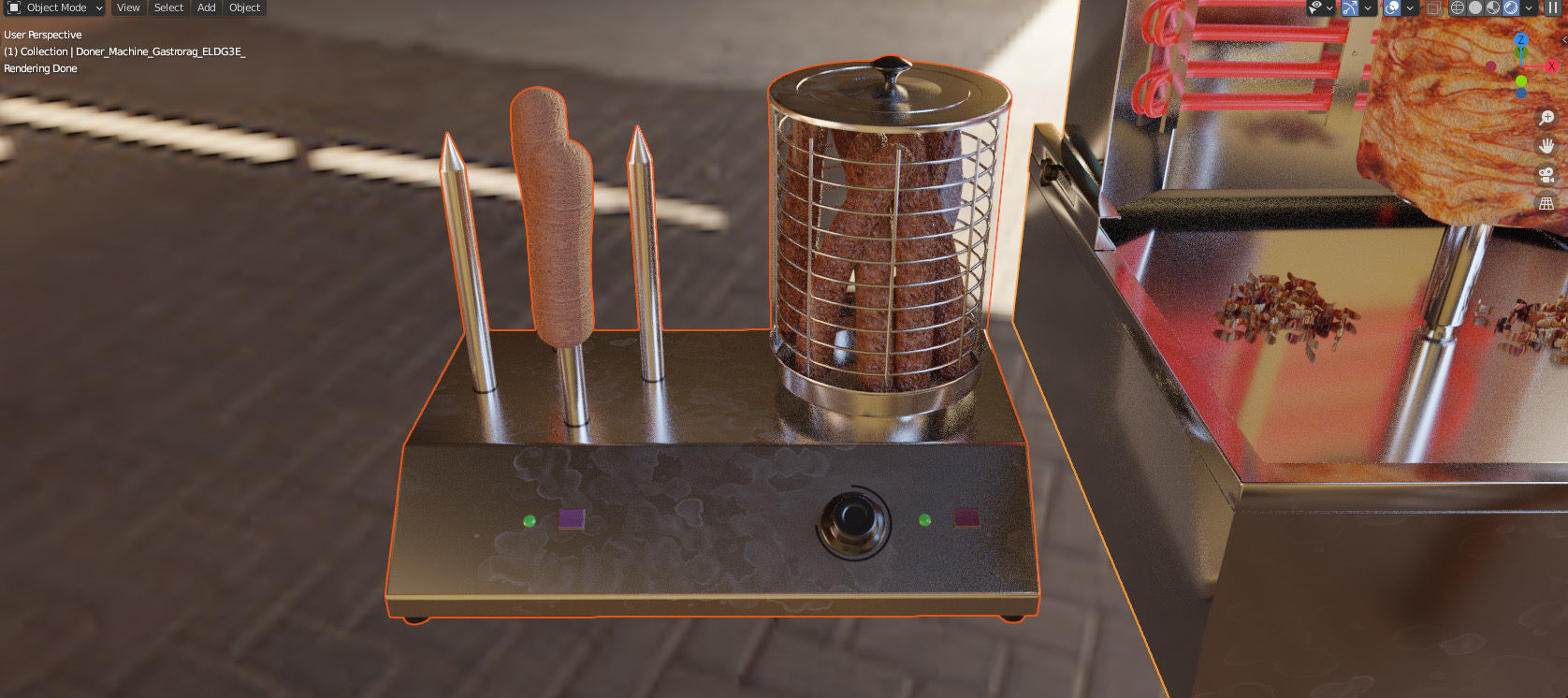 Equipment for Doner Cafe 3D model_18