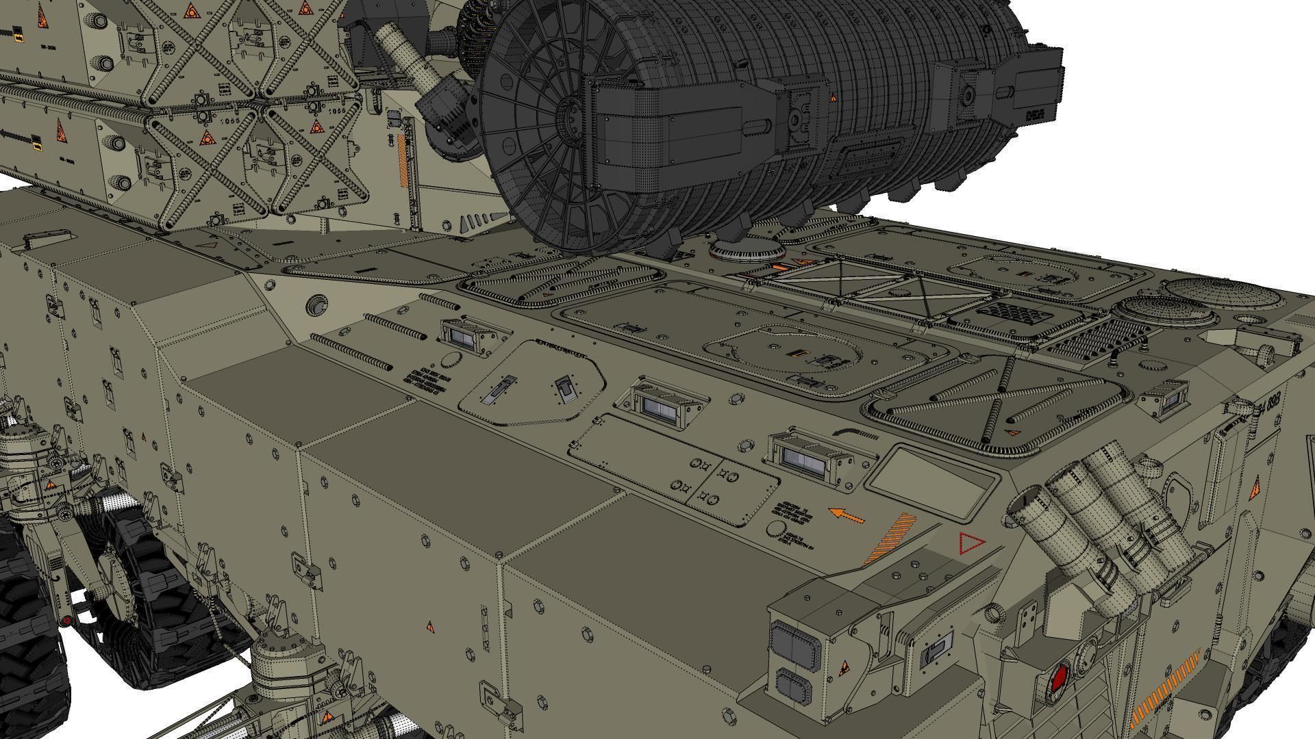 Sci fi Infantry fighting vehicle 3D model_45