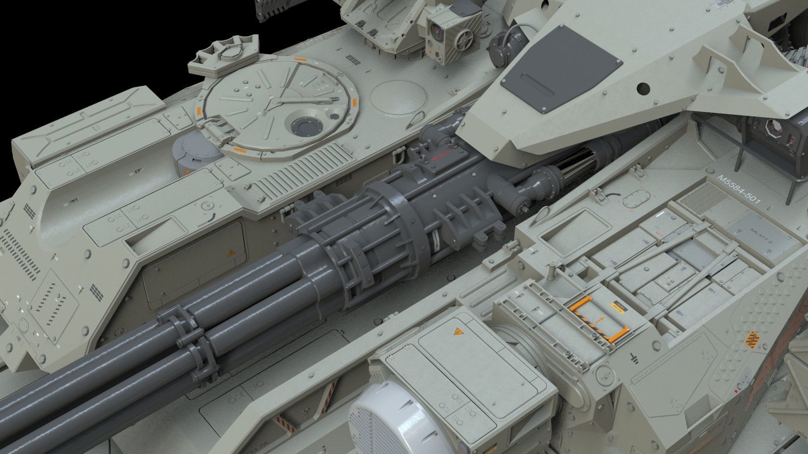Sci fi Infantry fighting vehicle 3D model_25