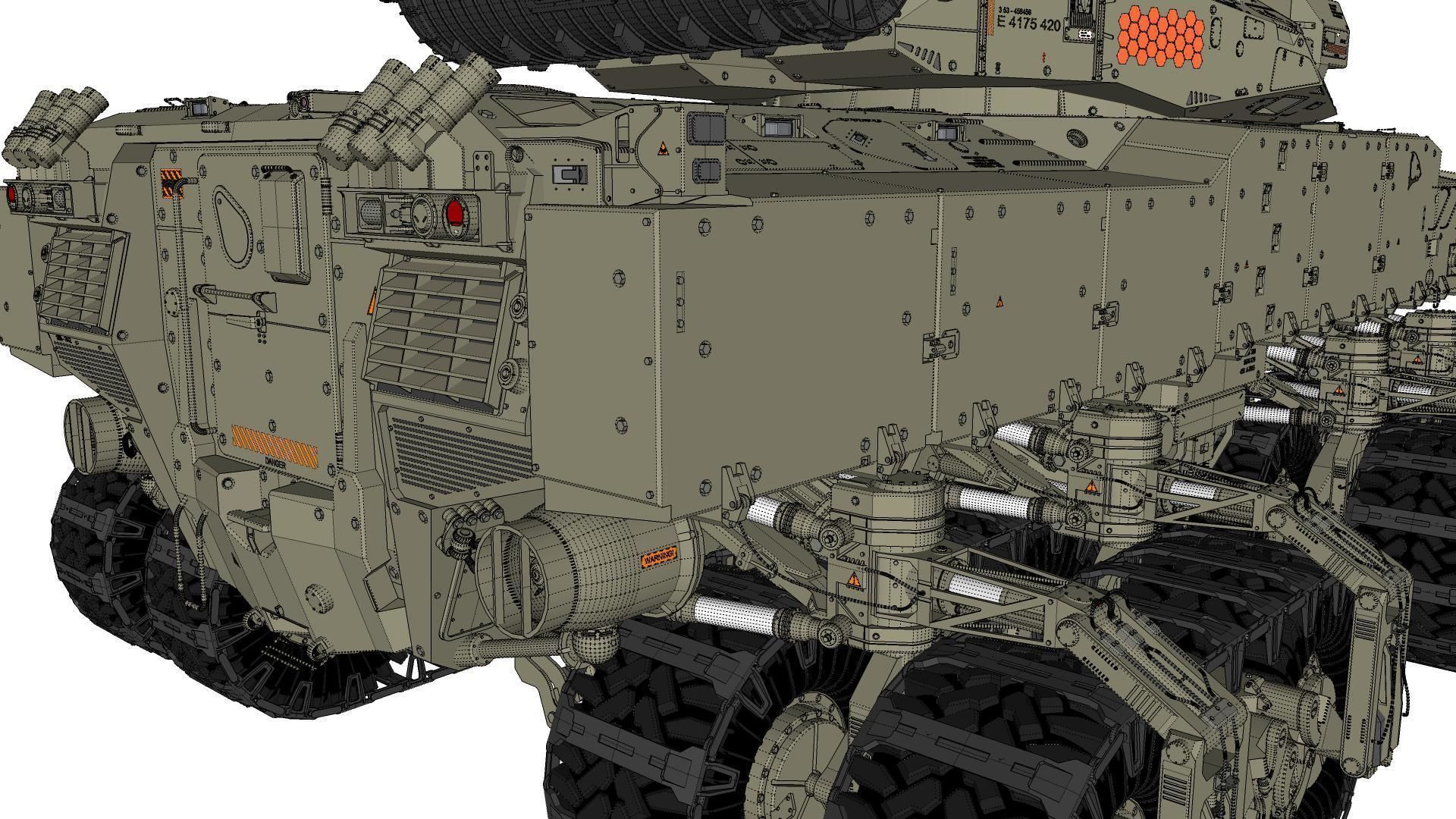 Sci fi Infantry fighting vehicle 3D model_44