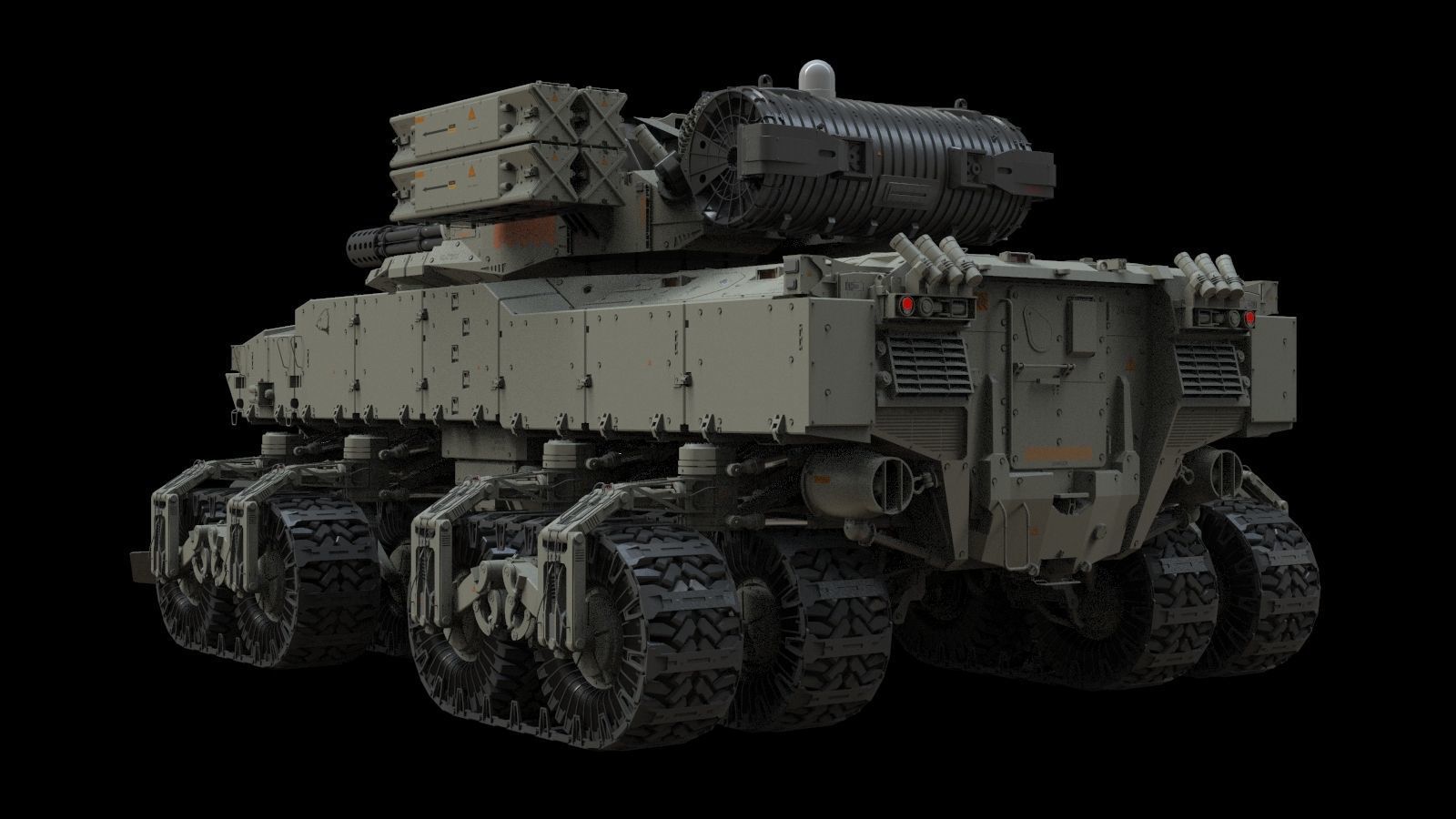 Sci fi Infantry fighting vehicle 3D model_4