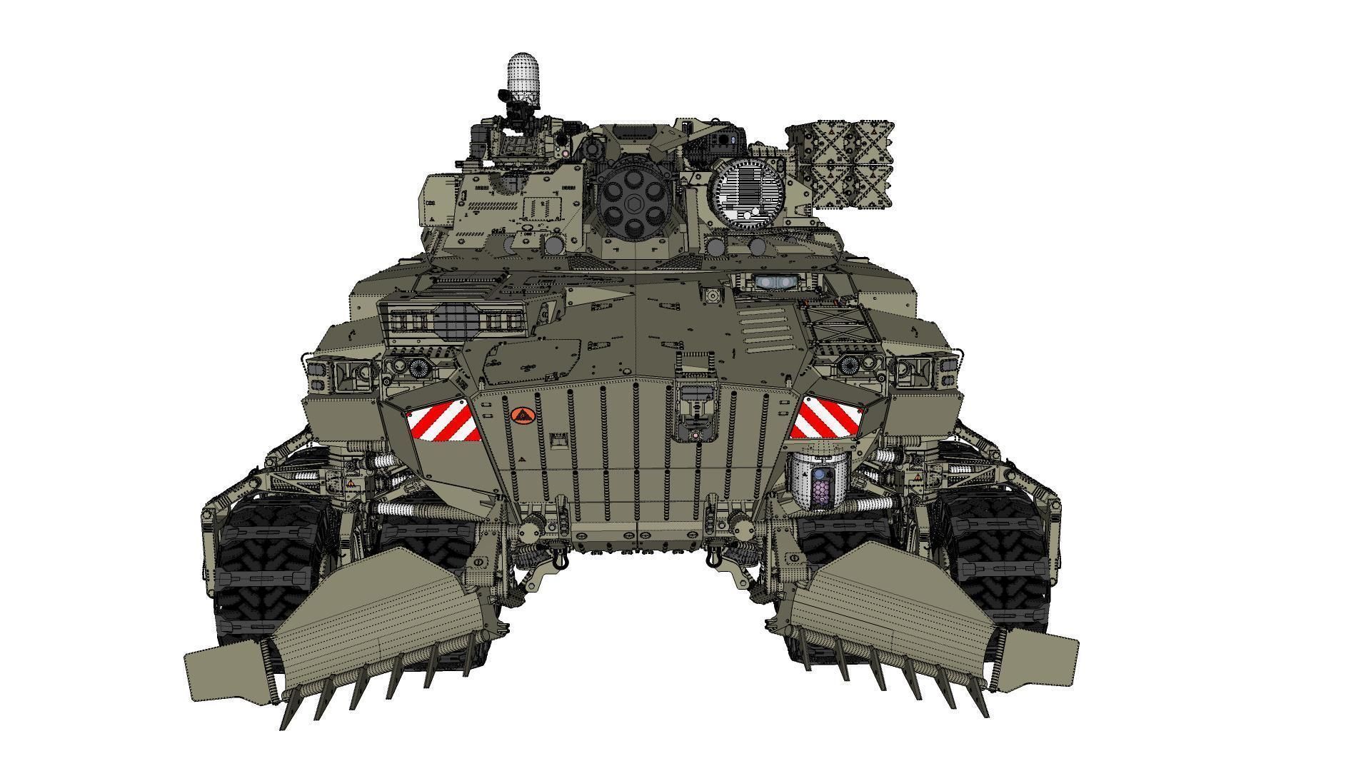 Sci fi Infantry fighting vehicle 3D model_36