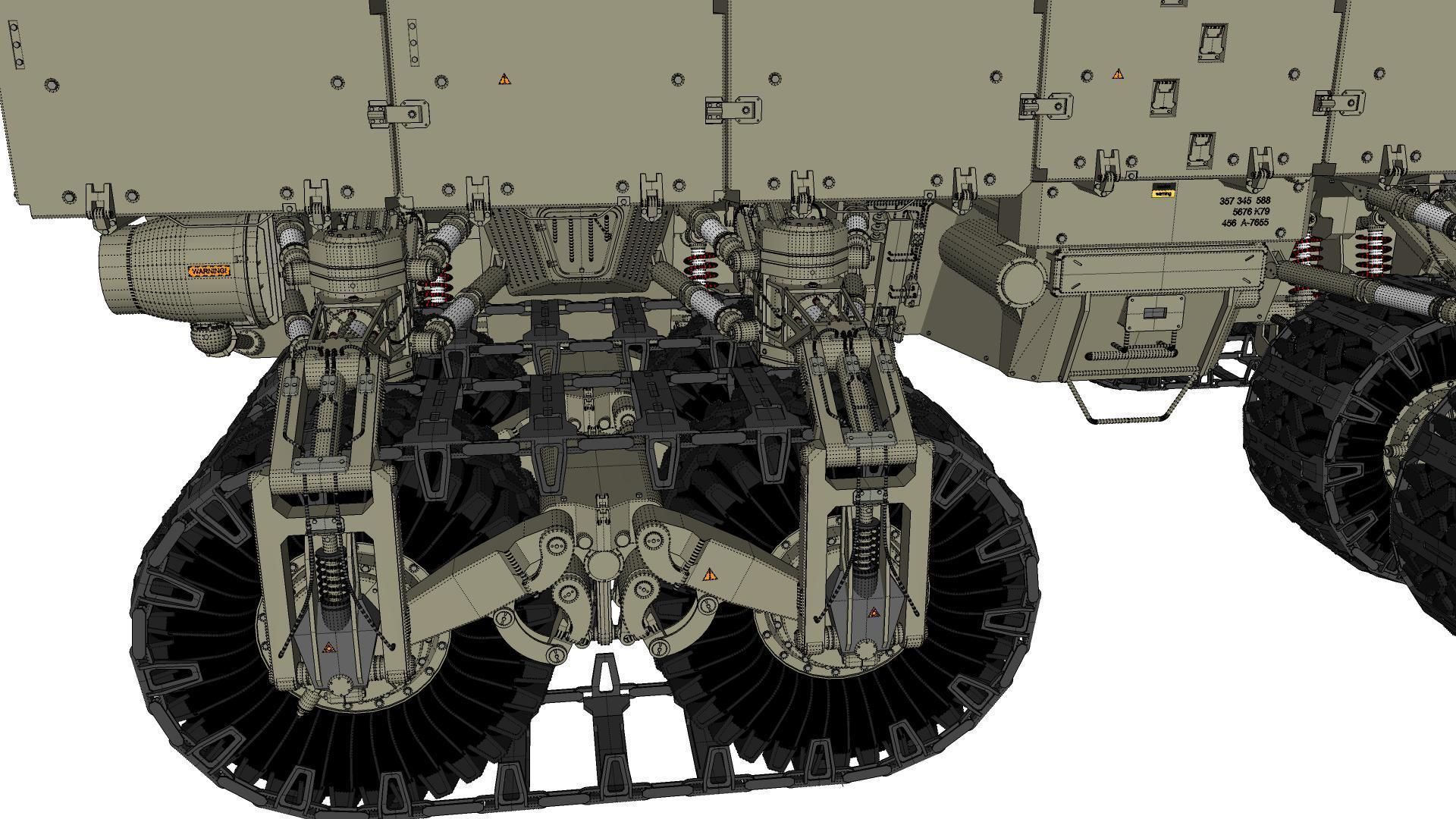 Sci fi Infantry fighting vehicle 3D model_43