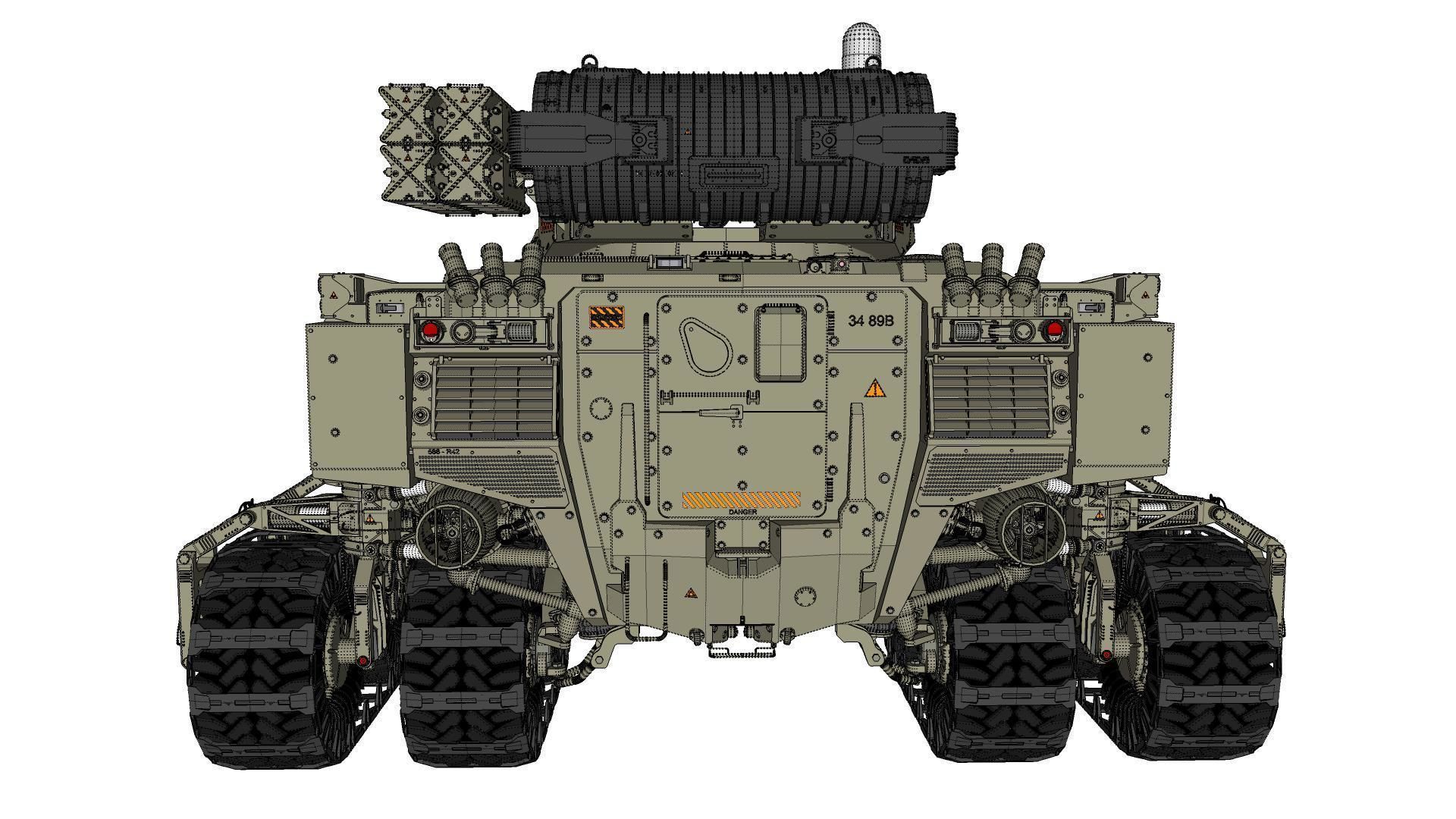 Sci fi Infantry fighting vehicle 3D model_39
